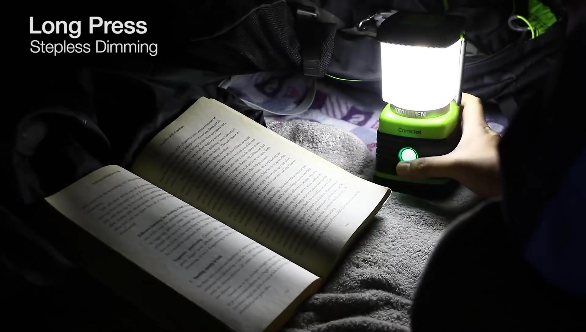 Showcasing the lantern's durable design and features