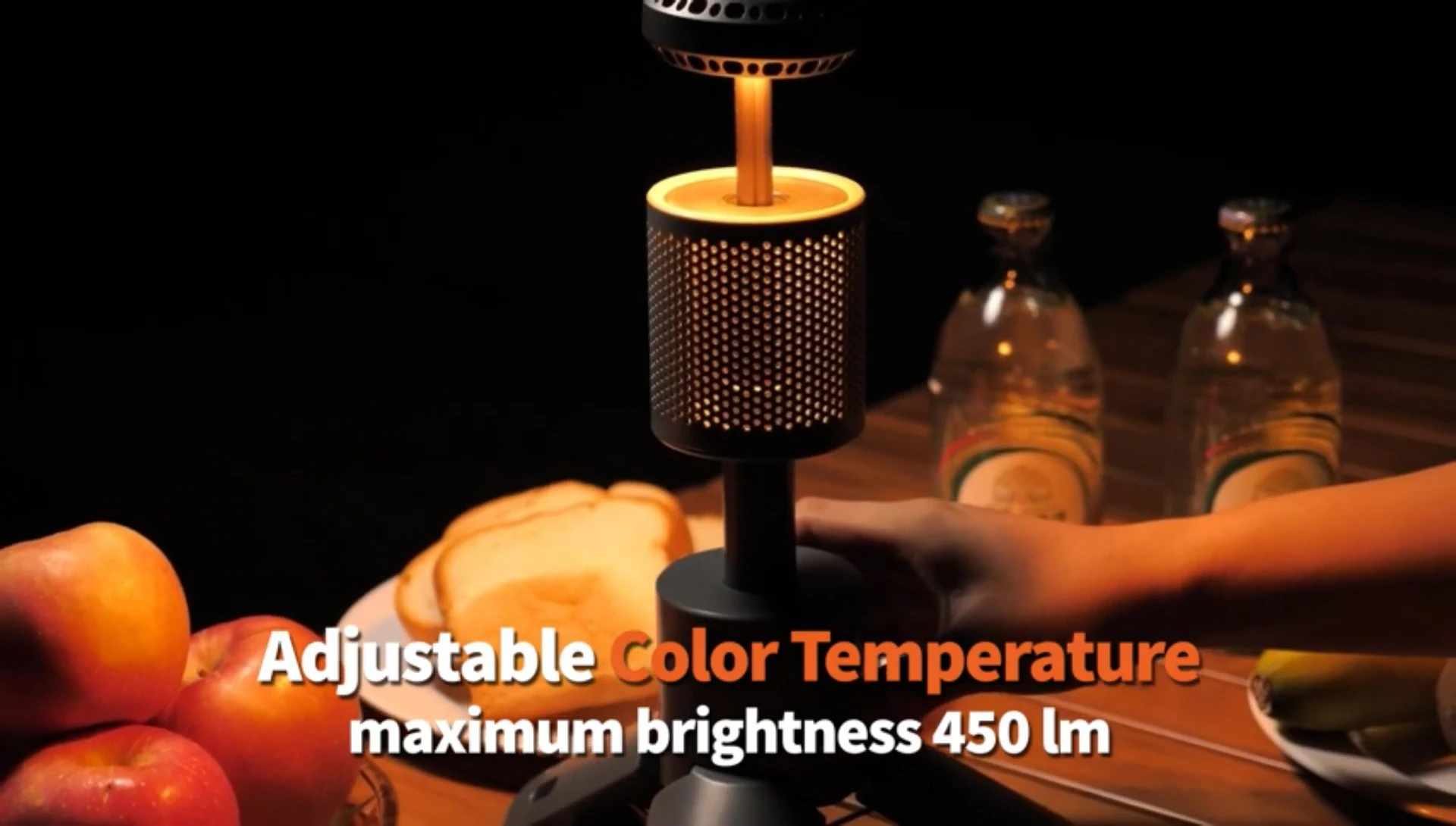 Showcasing the stable tripod and magnetic bottom