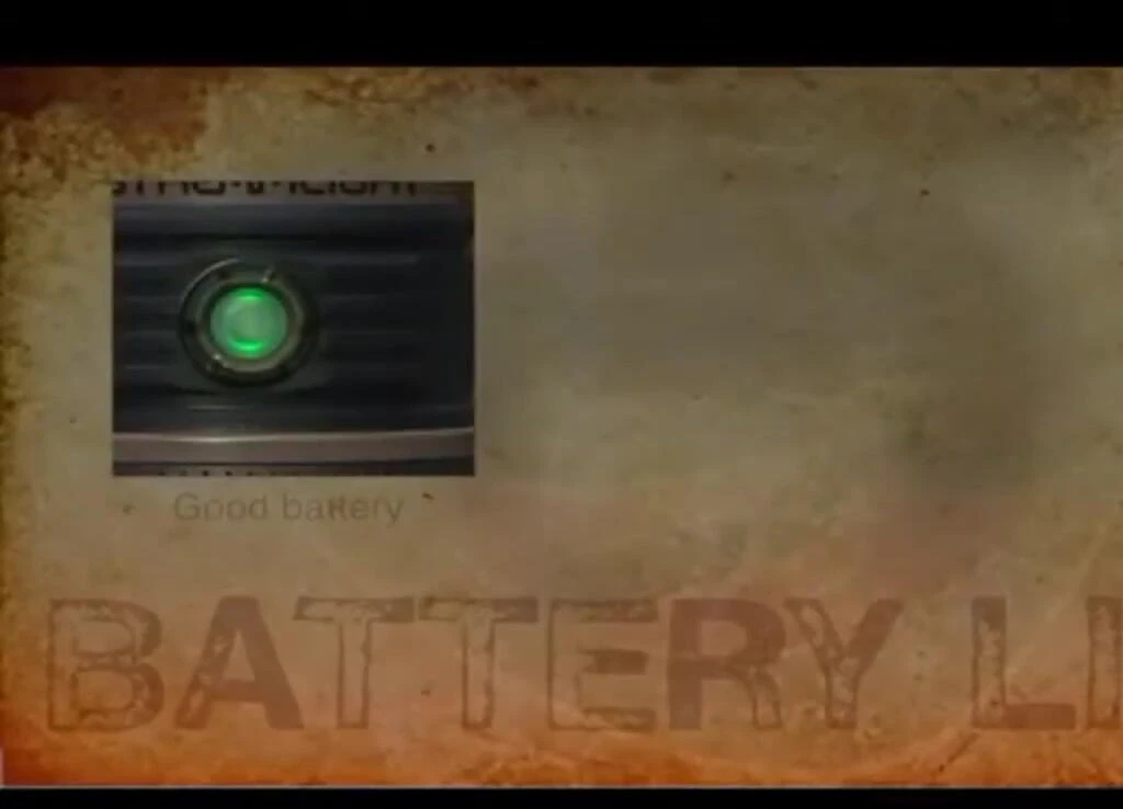Image of the on/off button illustrating the battery level indicators.