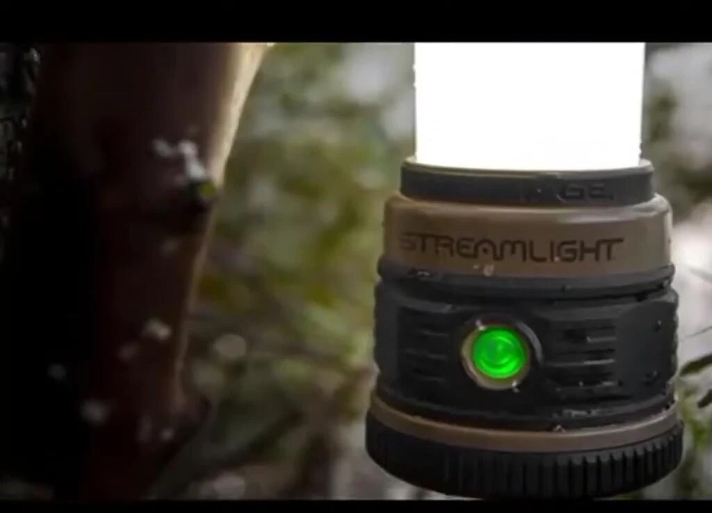 Close-up of the handle and notch on the Siege Lantern.