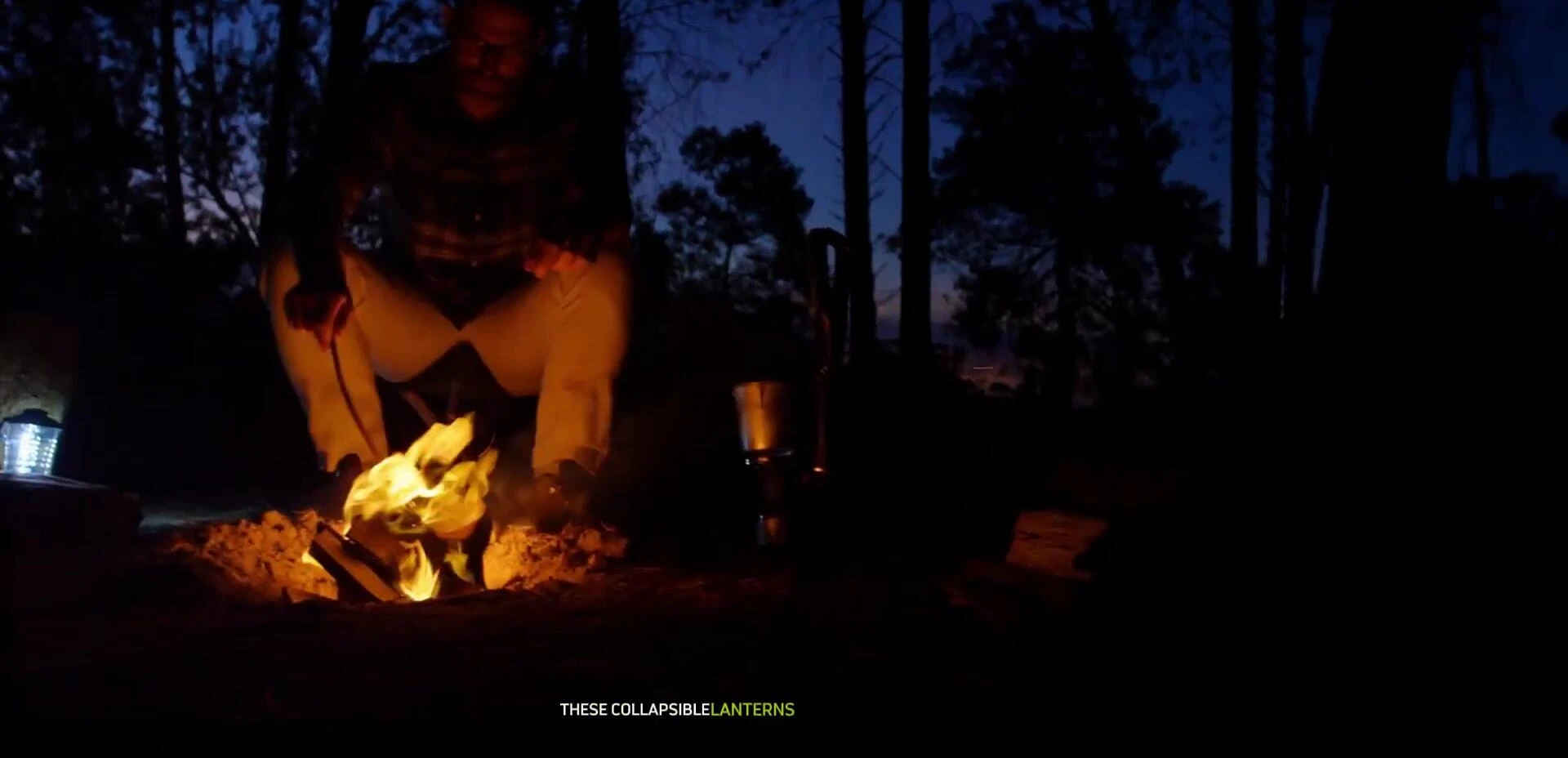 Itex lanterns in a backpacking setting