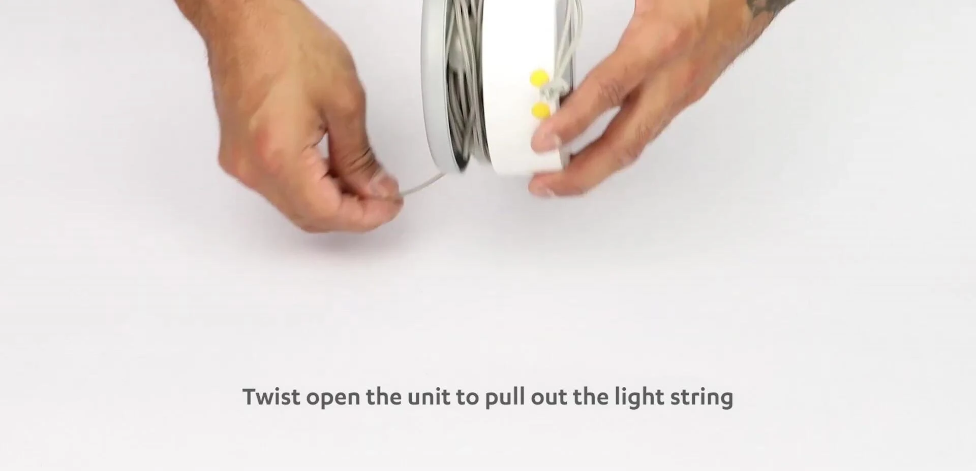 The length and brightness of the string lights