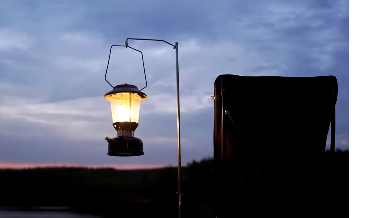 The LED camping lantern displayed