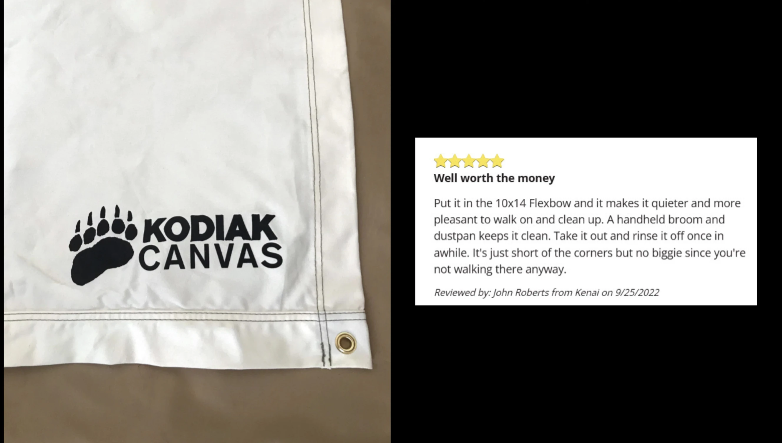 Close-up of the white floor liner showing potential dirt