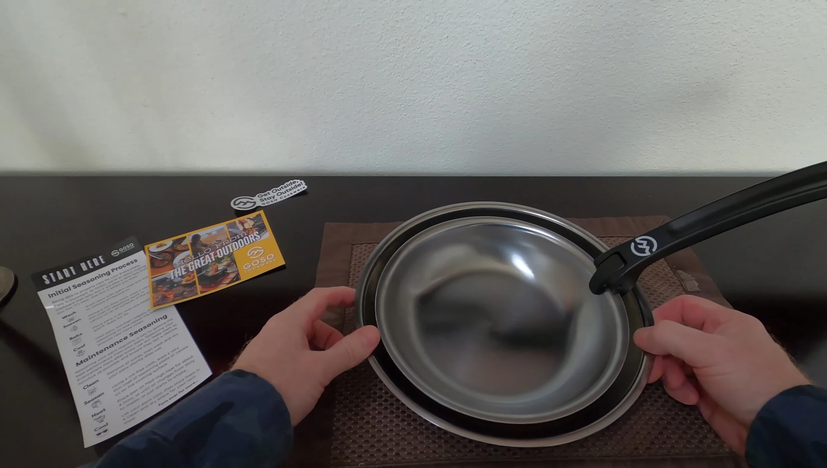 The reviewer explaining the seasoning process