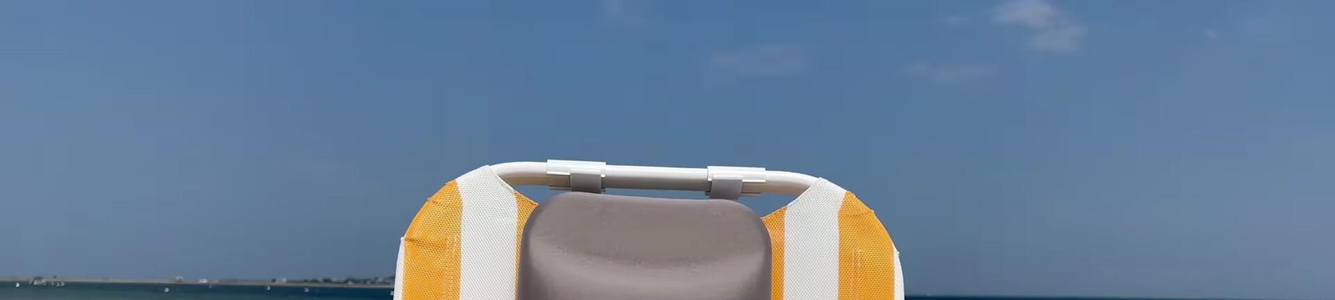 Close-up showcasing the Sunflow chair's unique design and how it cradles the user's body.