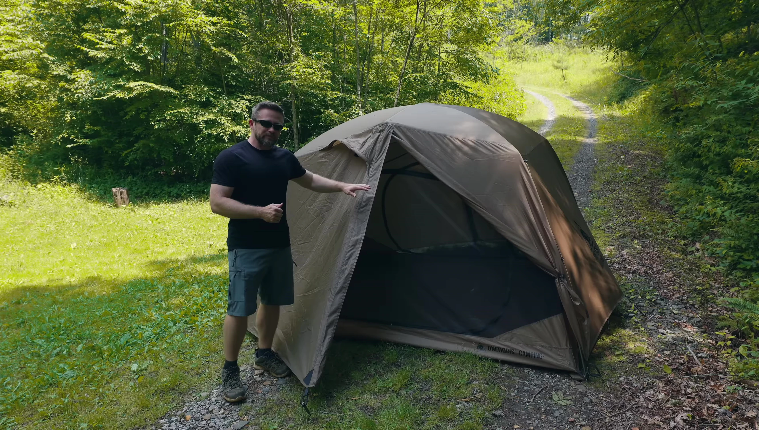Image showing the polyester fabric of the tent.