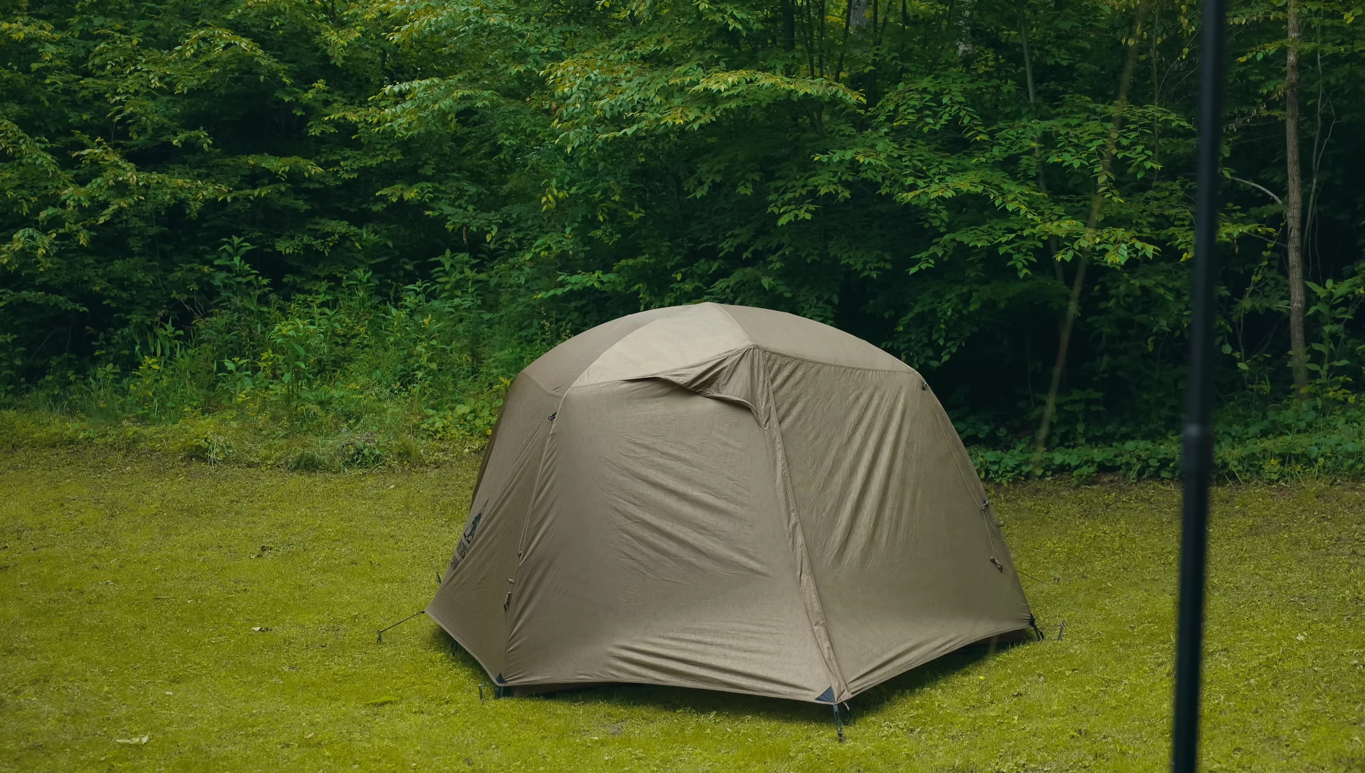 Shot highlighting the tent's affordability.