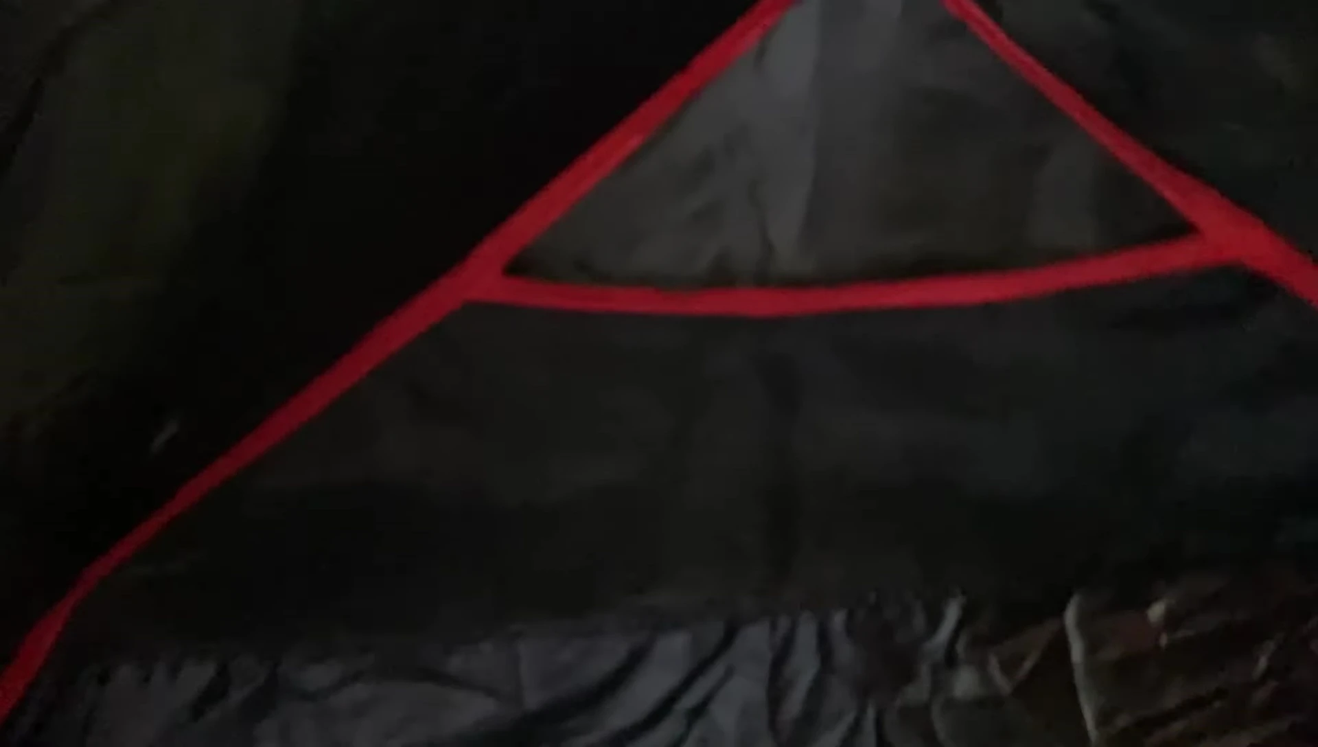 Interior of the tent showing storage pockets and mesh windows