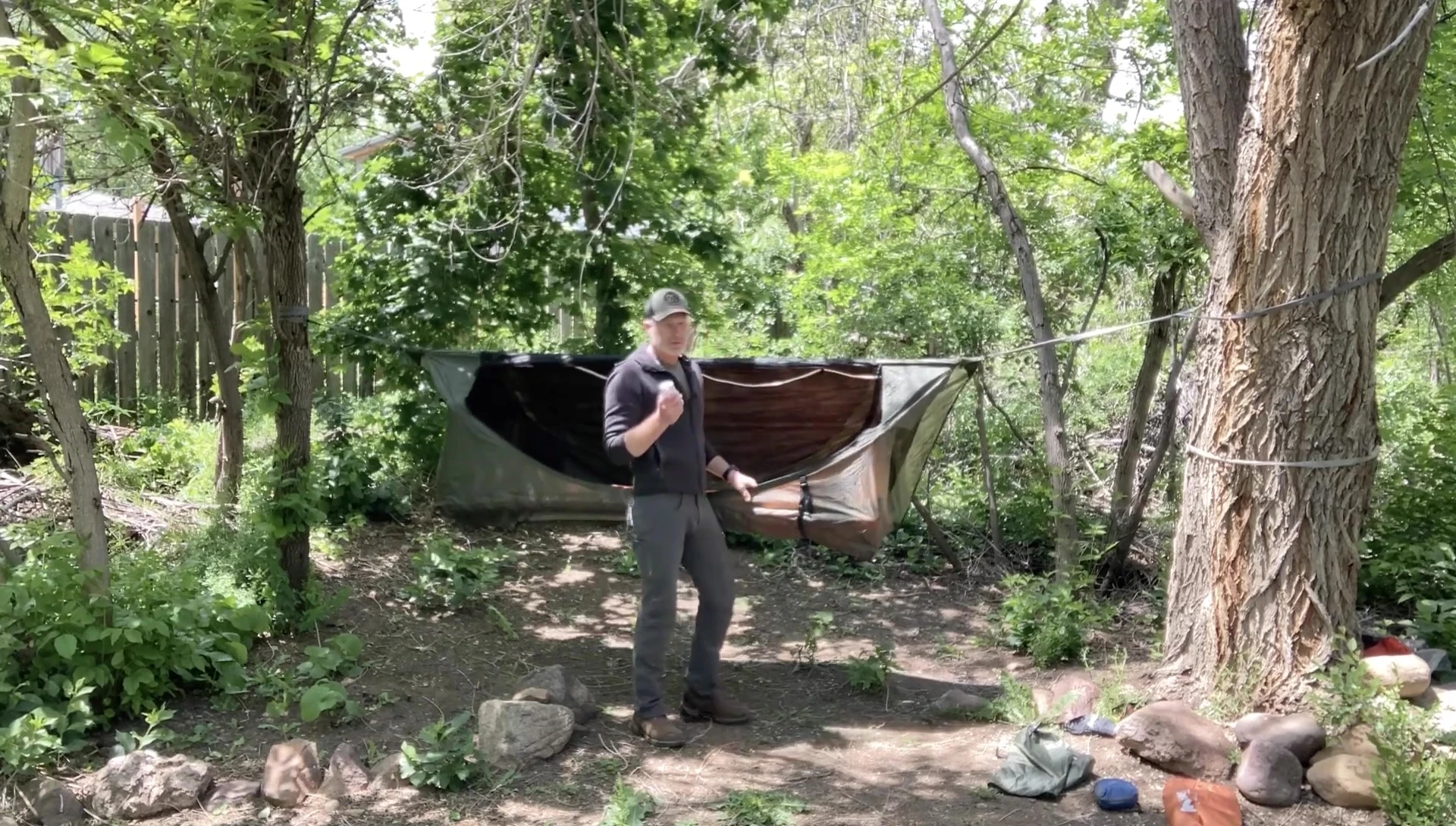 Inflating the sleeping pad with the pump