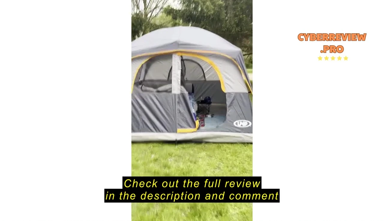 The reviewer inside the tent