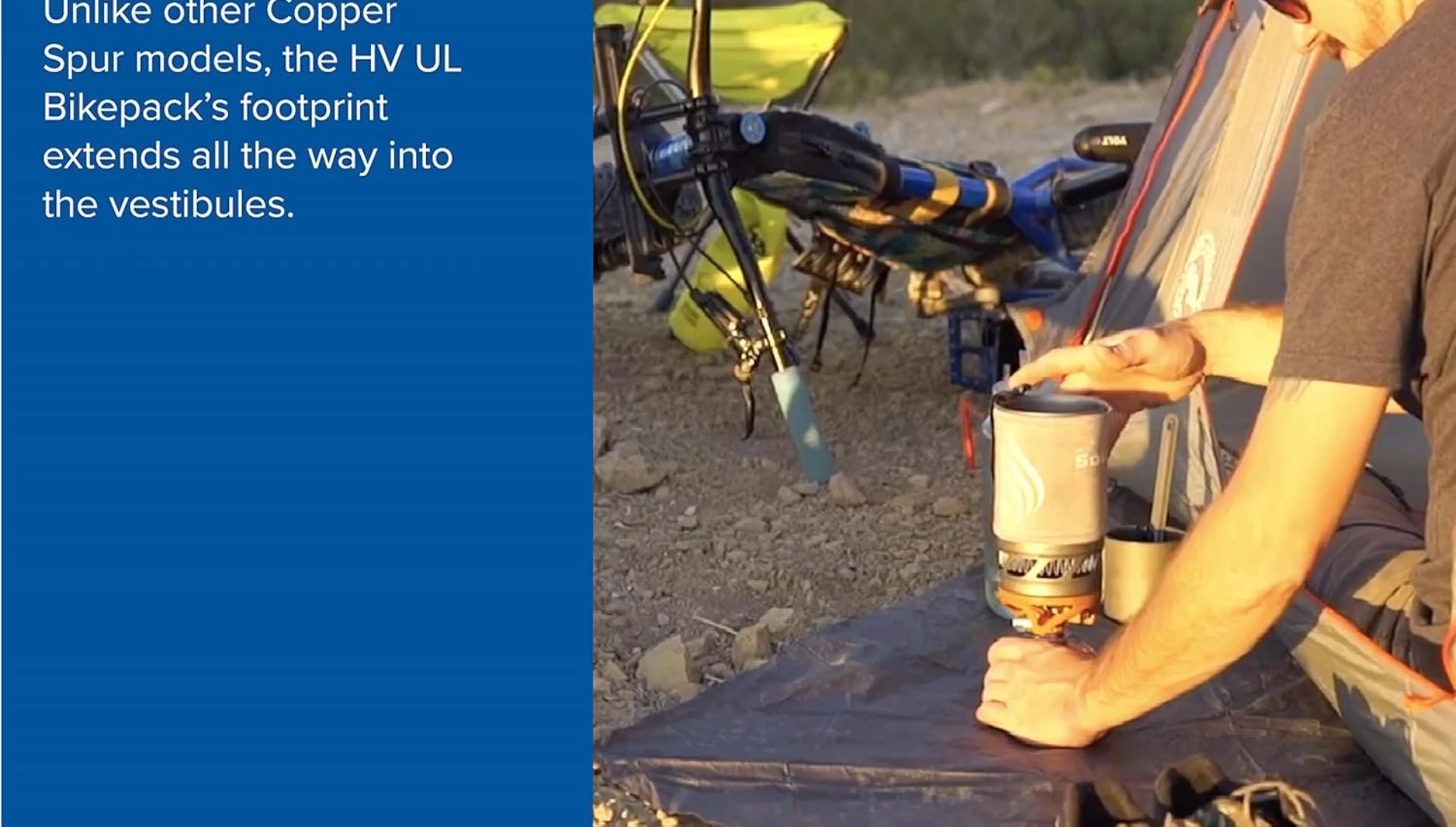 The spacious interior of the Big Agnes Copper Spur HV UL3 Bike Pack tent