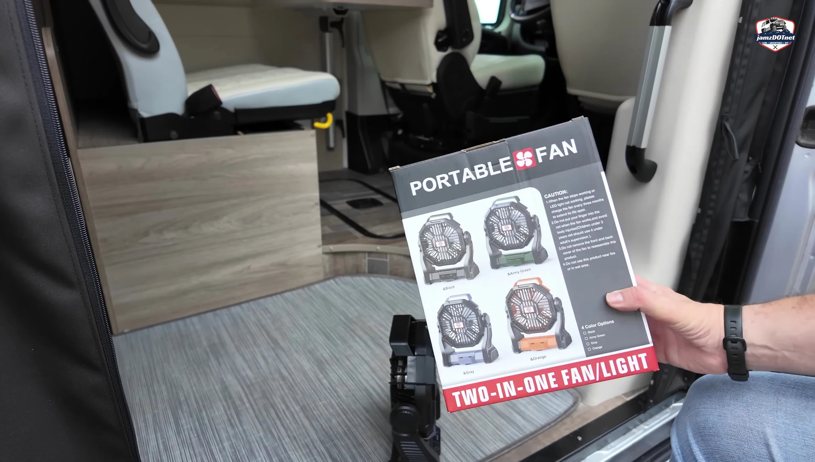 The Conbola portable fan box.