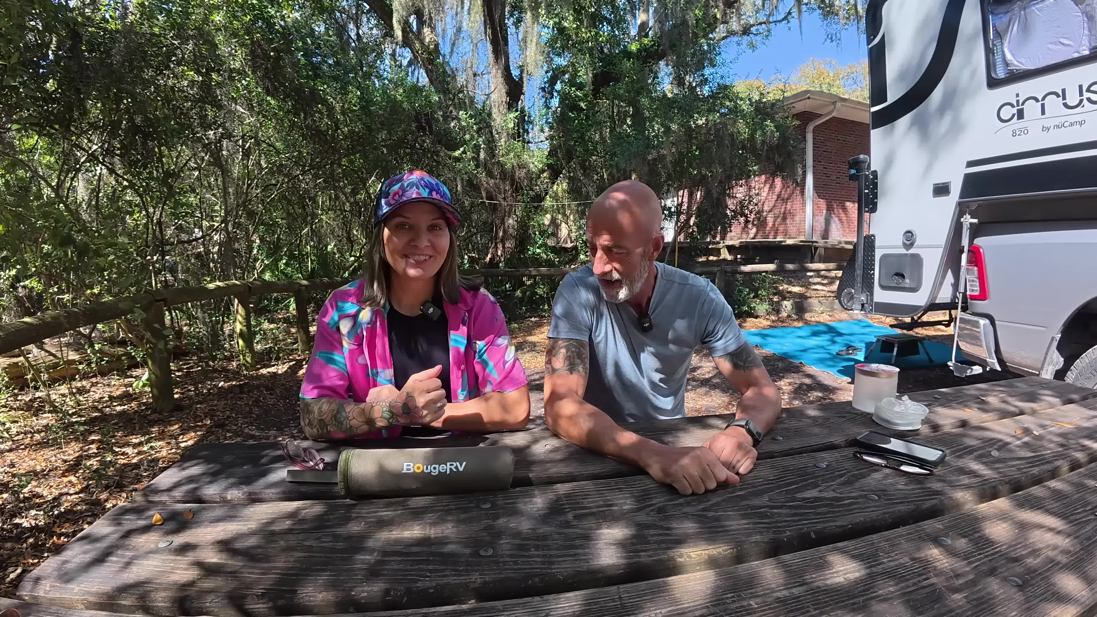 Initial shot of the reviewers introducing the product.