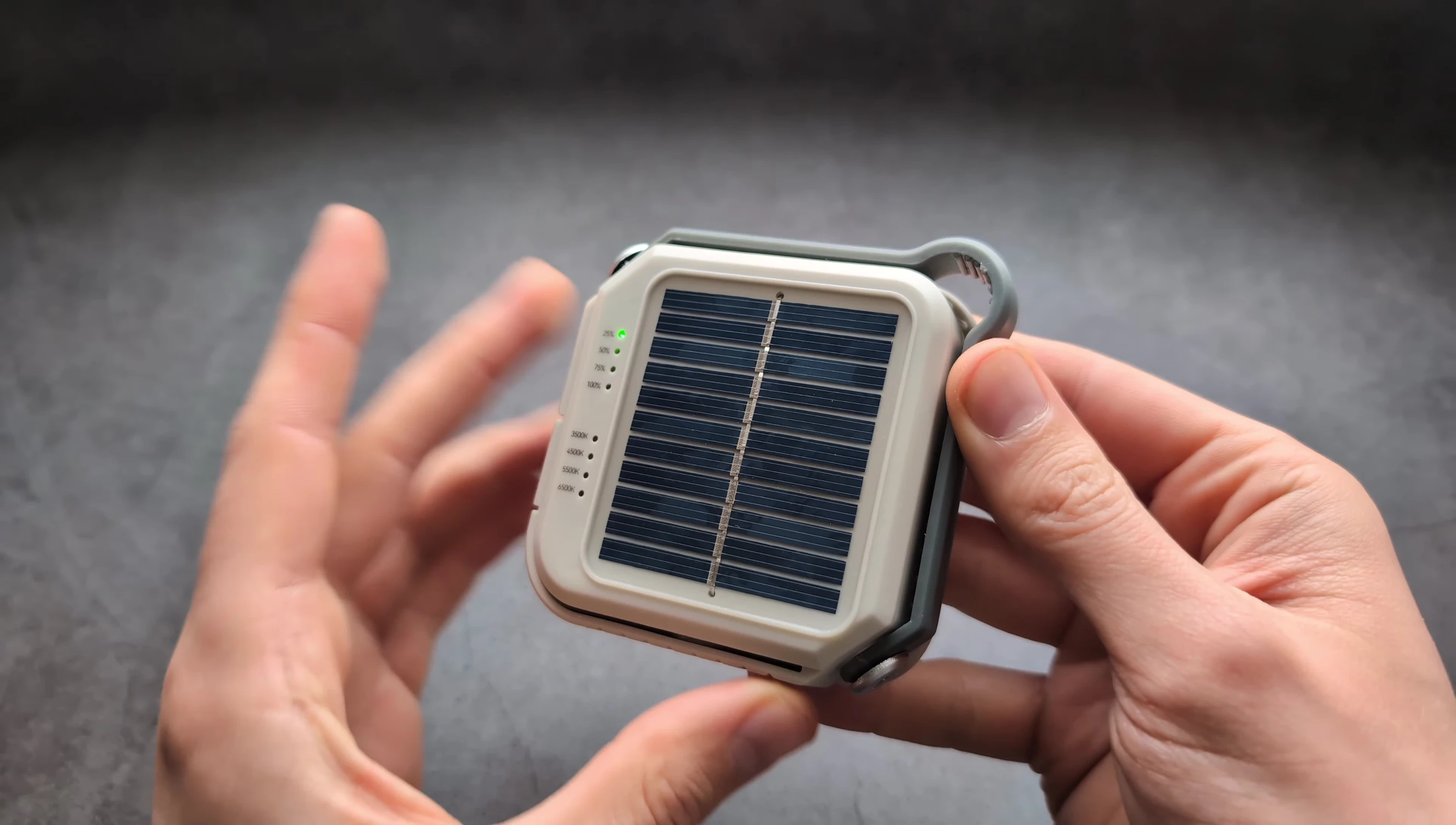 Solar panel on the back