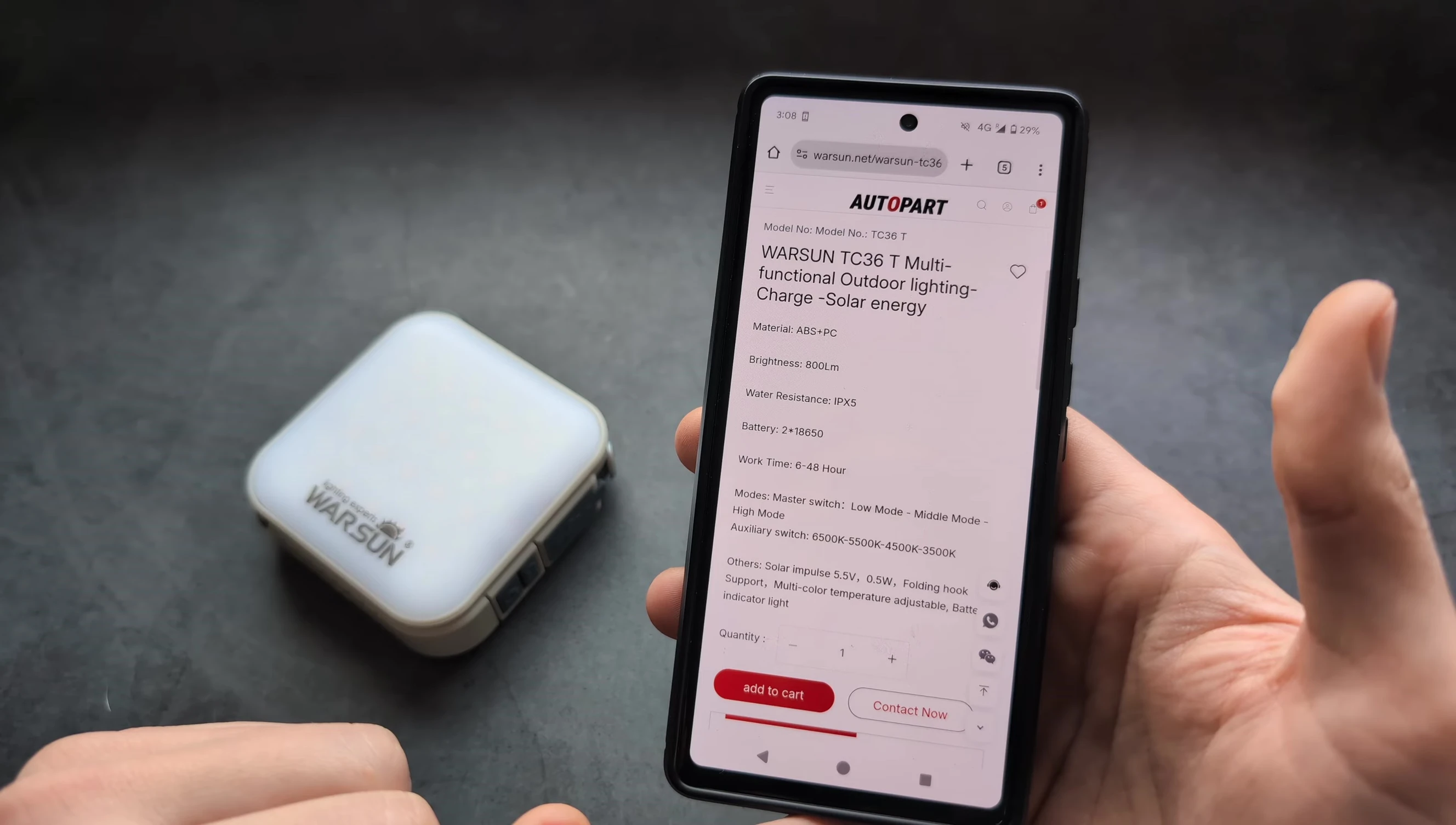 Water resistance demonstration (maybe a splash)