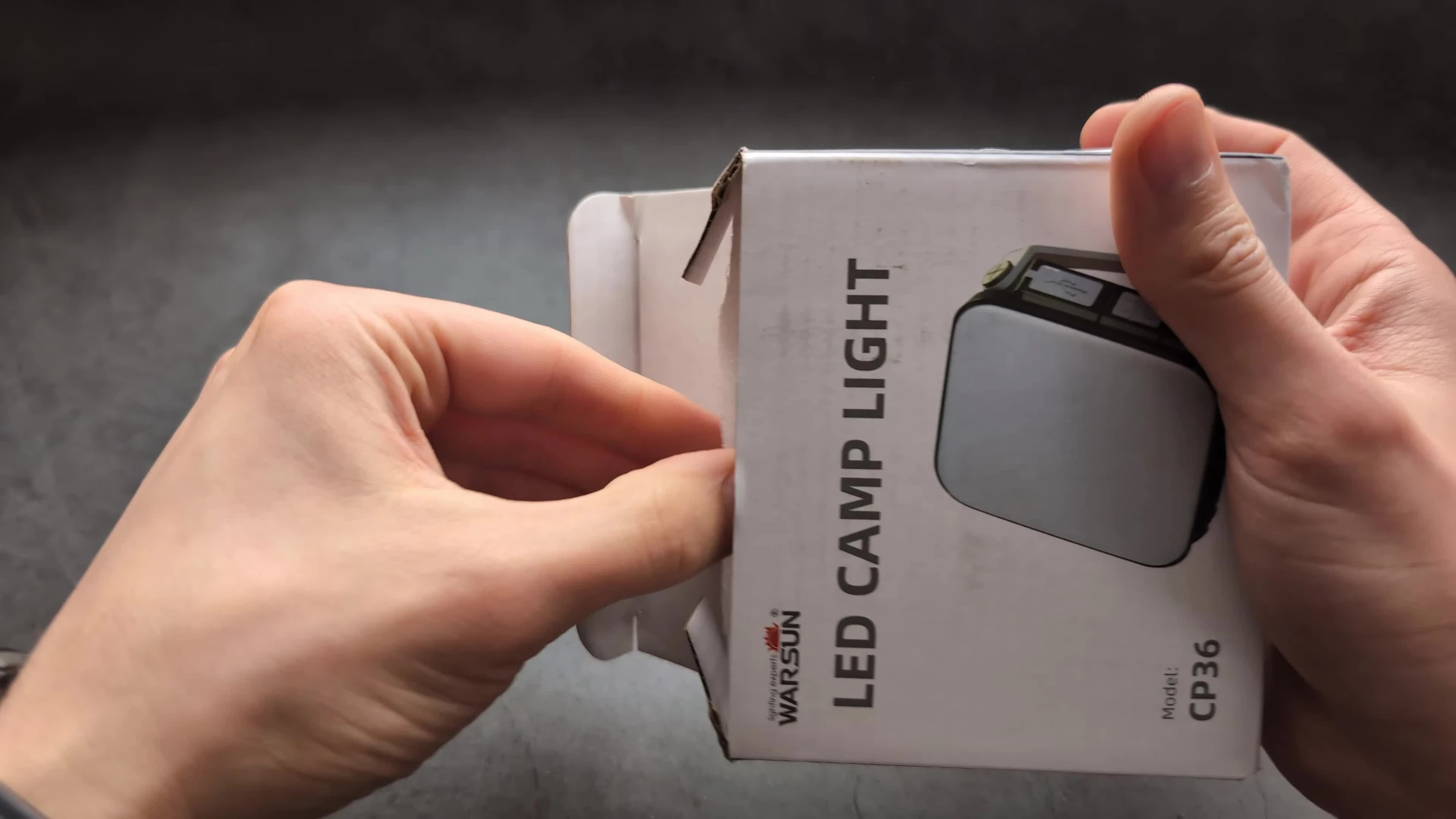 Close up of the packaging inside the box