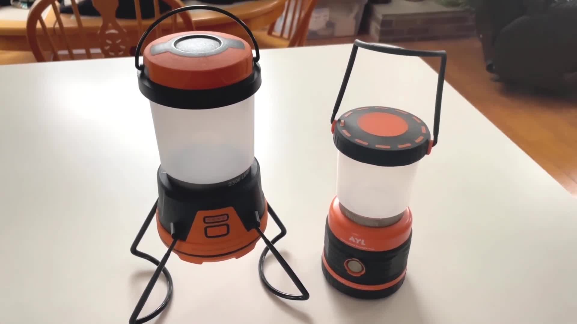 Close-up of the smaller AYL camping lantern