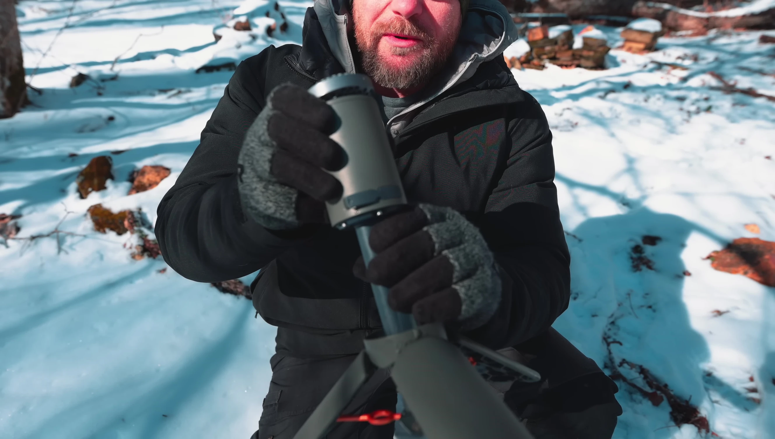The back of the lantern, highlighting the rubber cover protecting the charging ports.