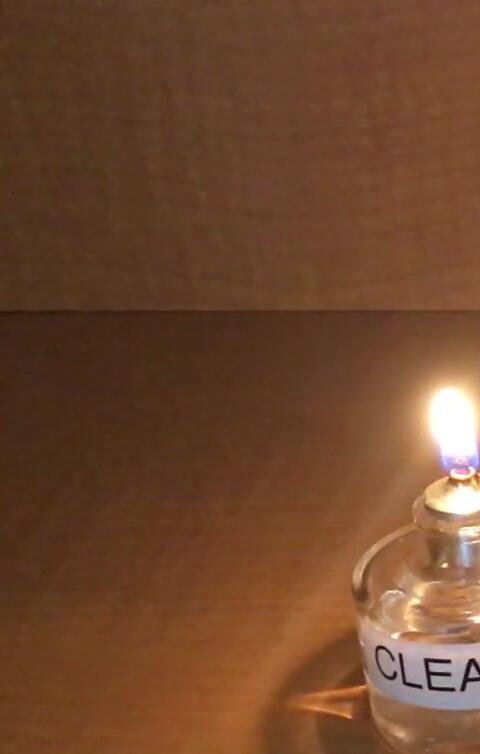 Demonstration of half ounce of fuel in tealight