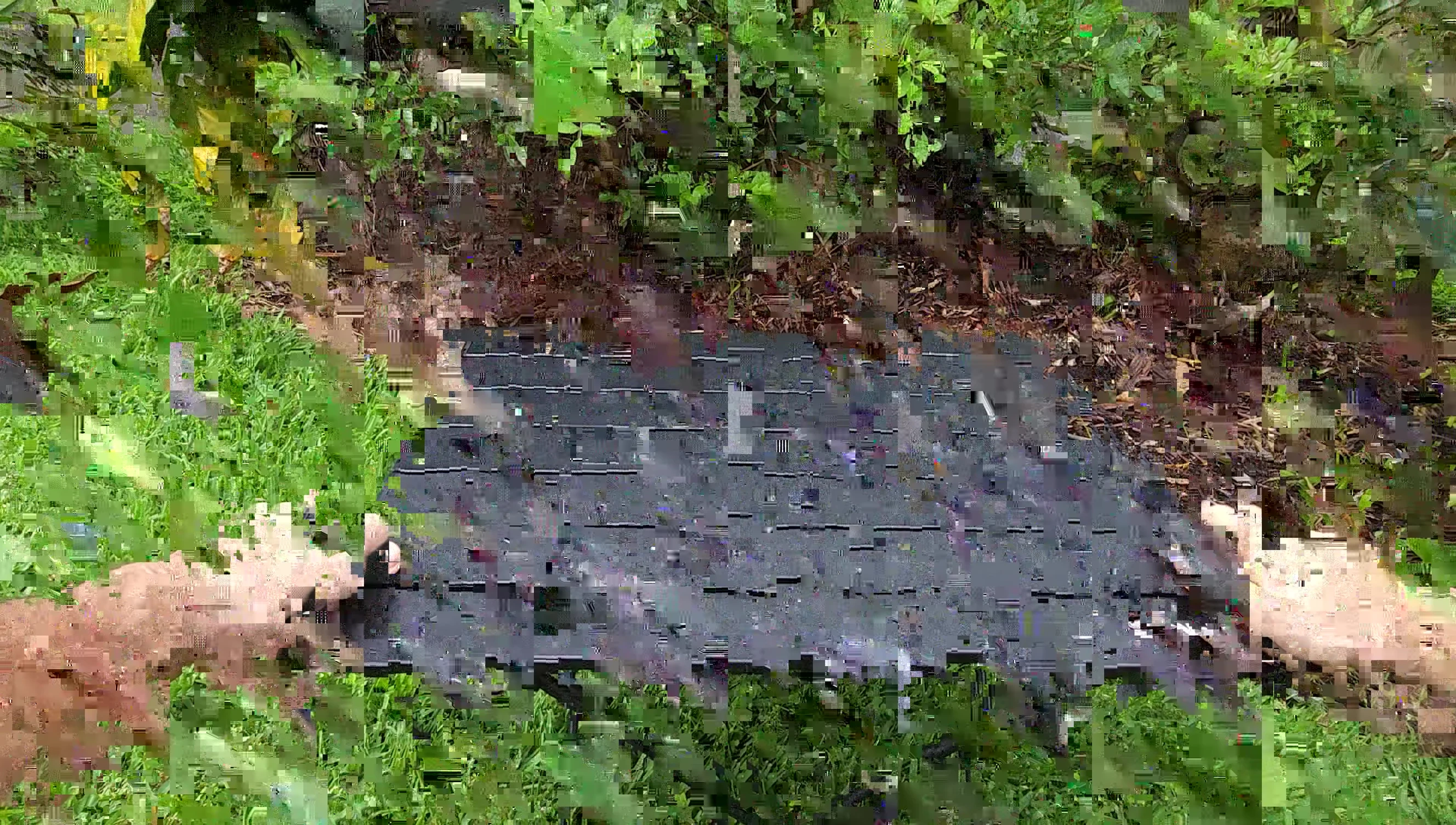 The assembled table holding various items