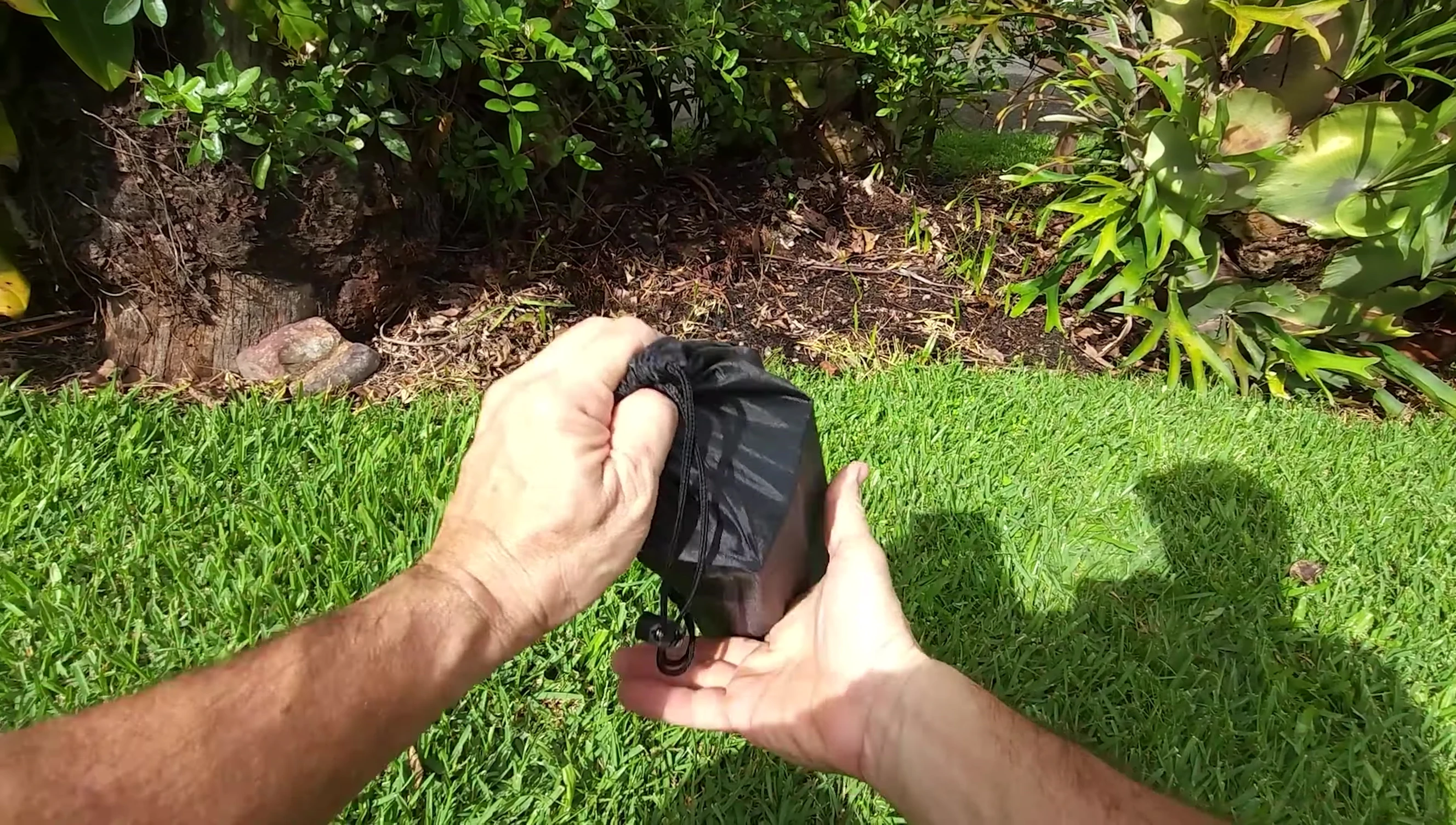 The packed table in its carrying bag