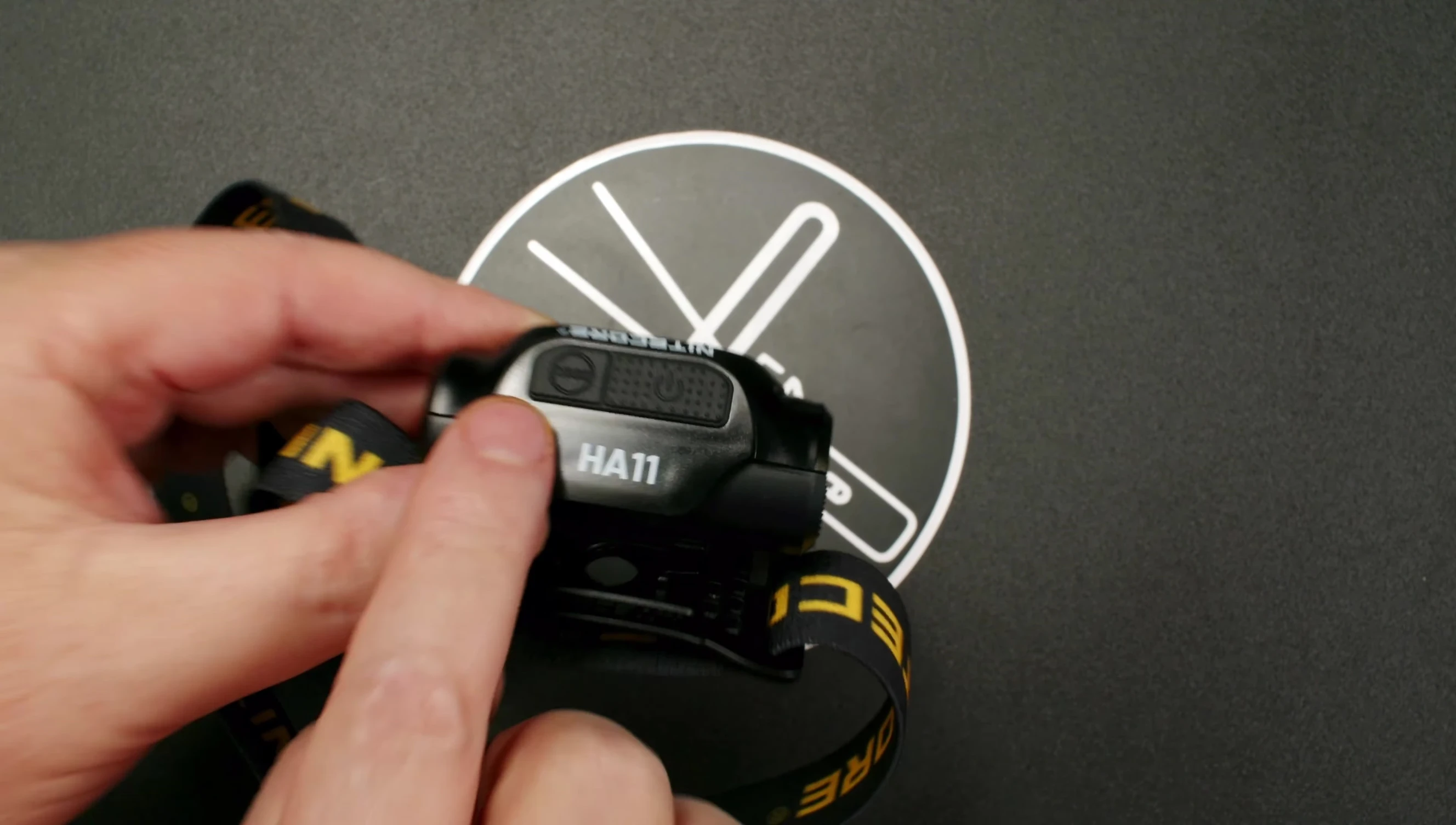 Close-up of headlamp switches