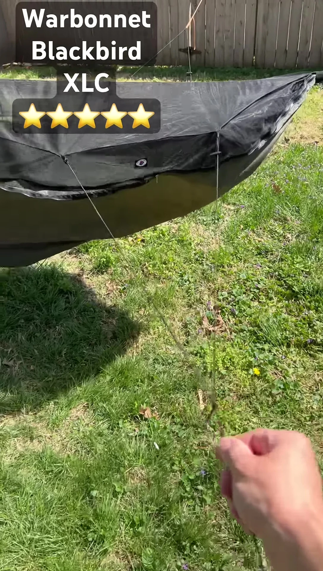 Close-up of the elastic band detail on the bug net.