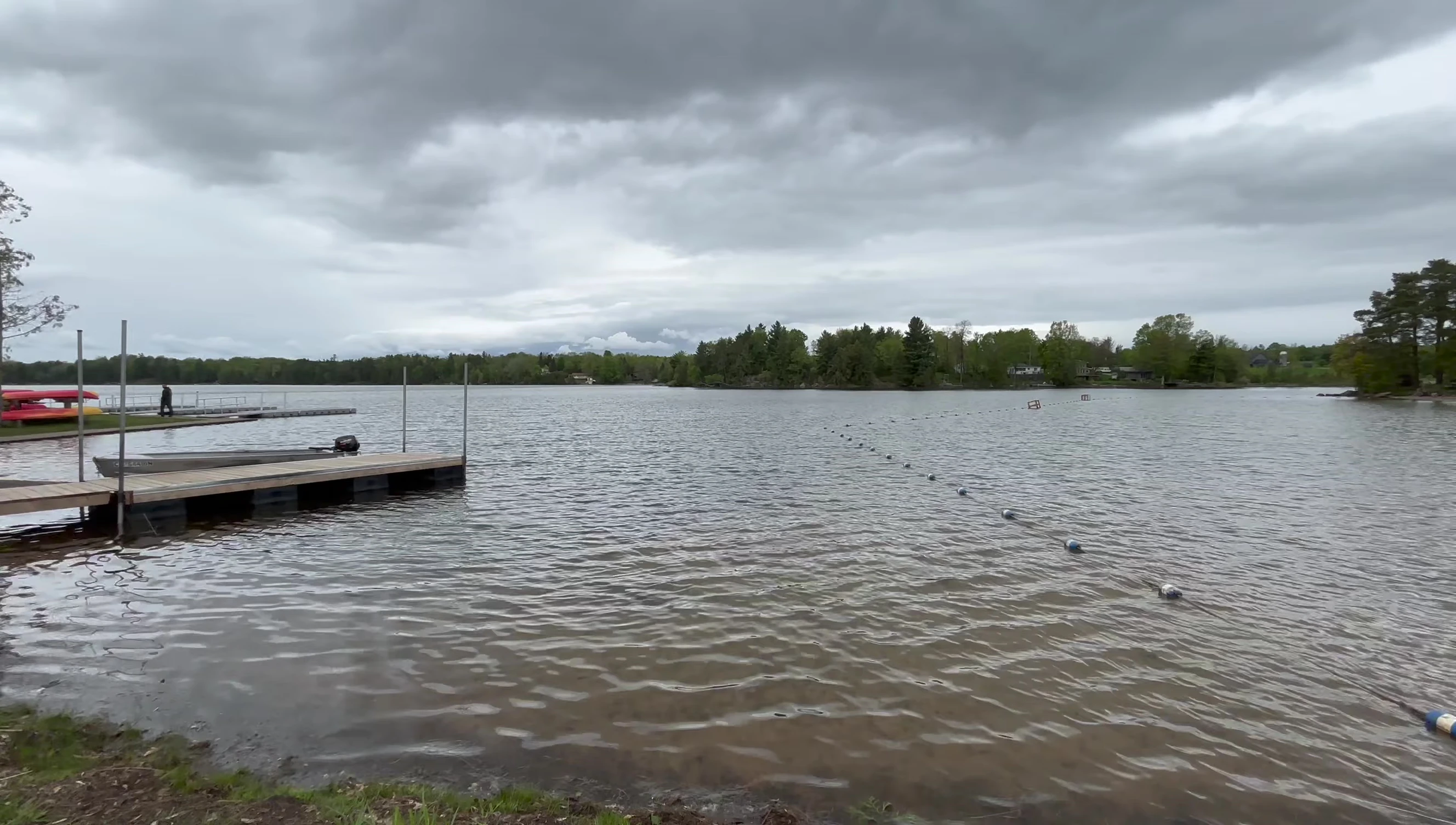 View of the boat launch and rental facilities.