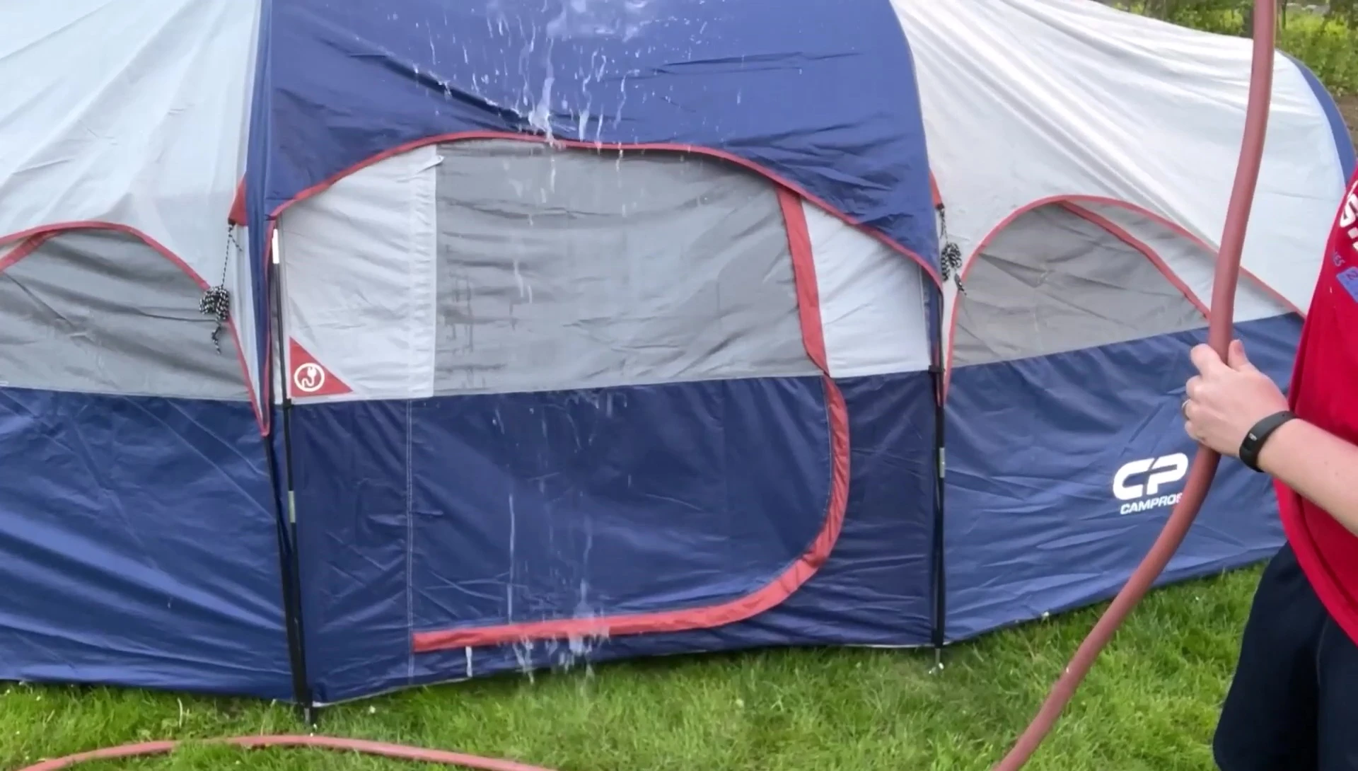Close-up of the Campos CP Tent's mesh windows