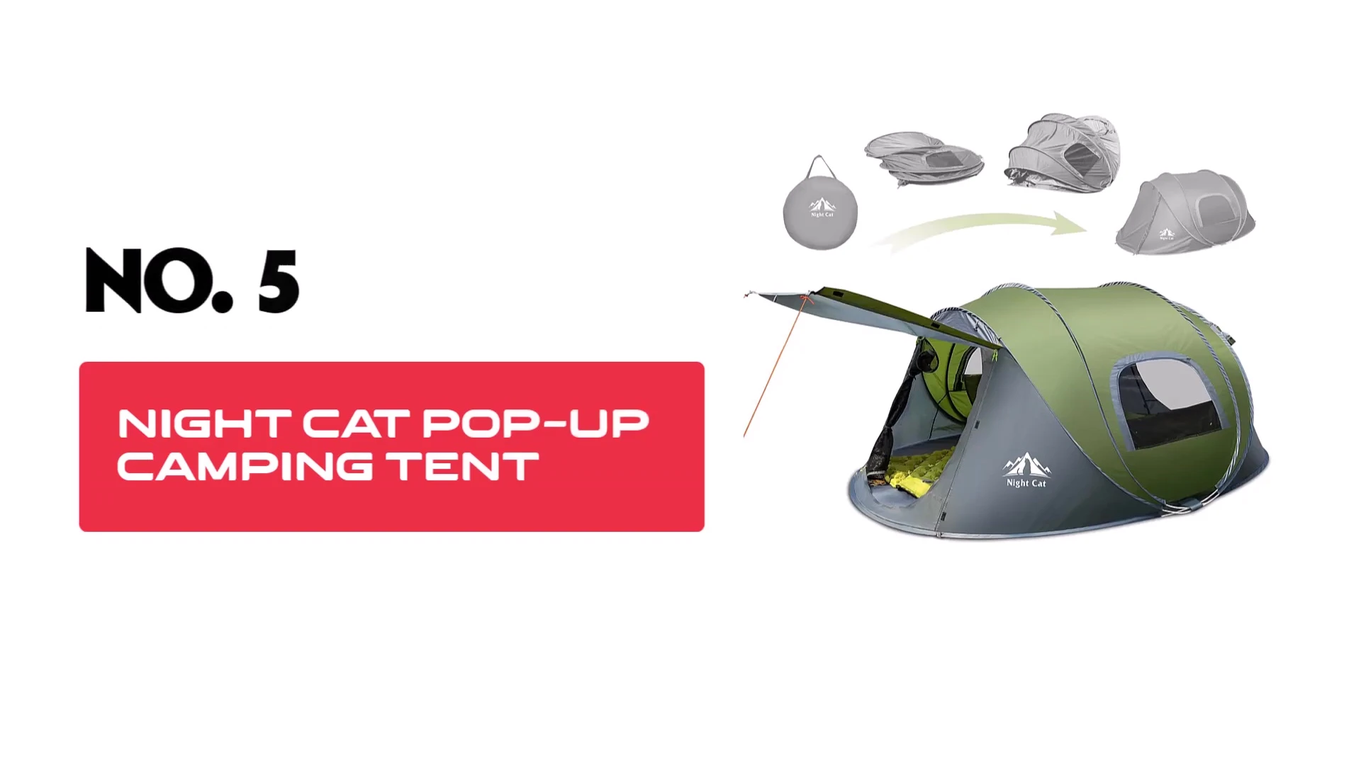 Night Cat Pop-Up Tent exterior shot
