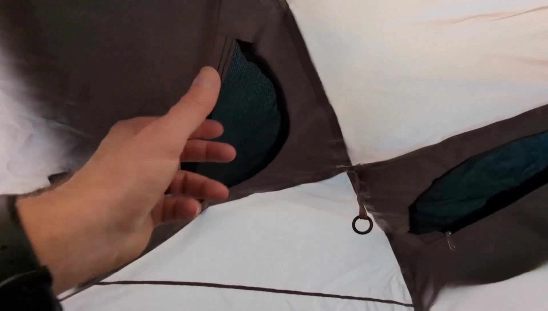 Close-up of the Coleman Cabin Tent's weatherproof floor