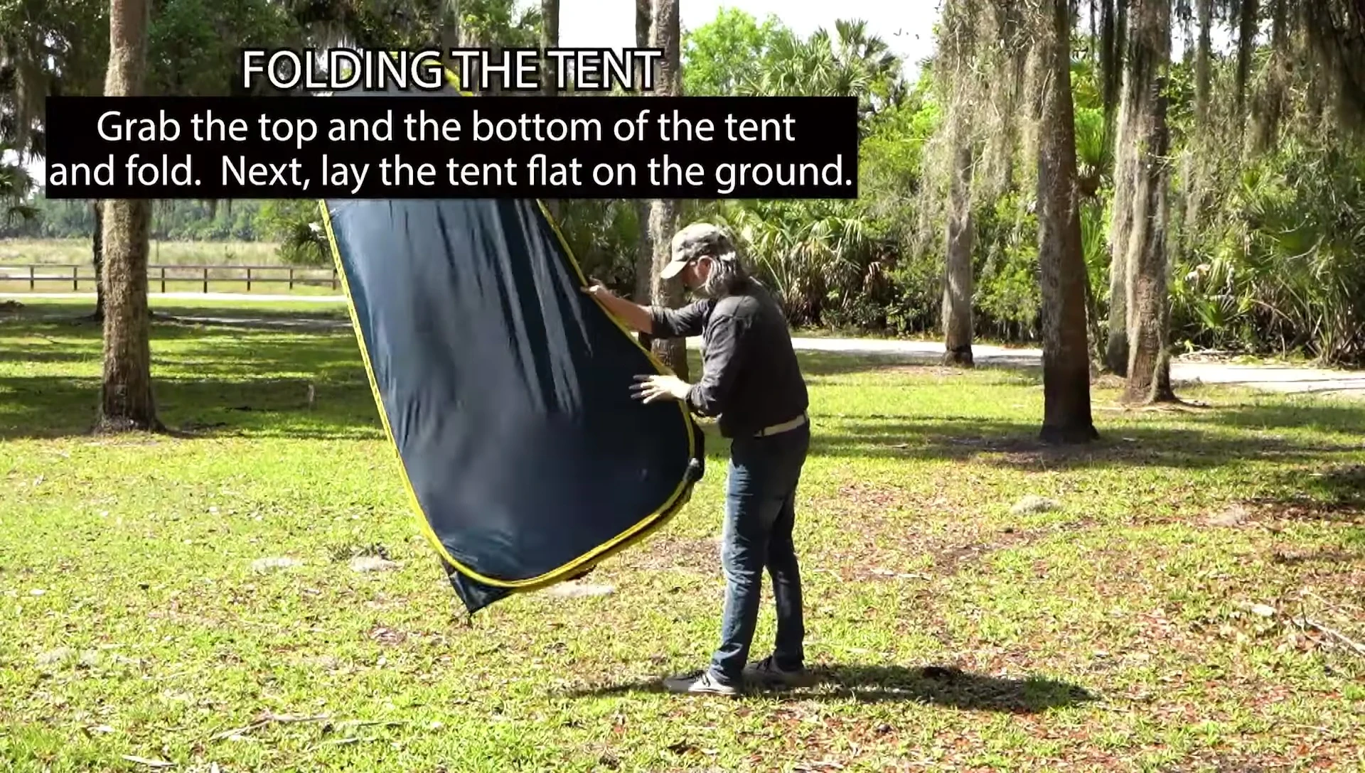 Close-up of the side pockets on the Ropata tent