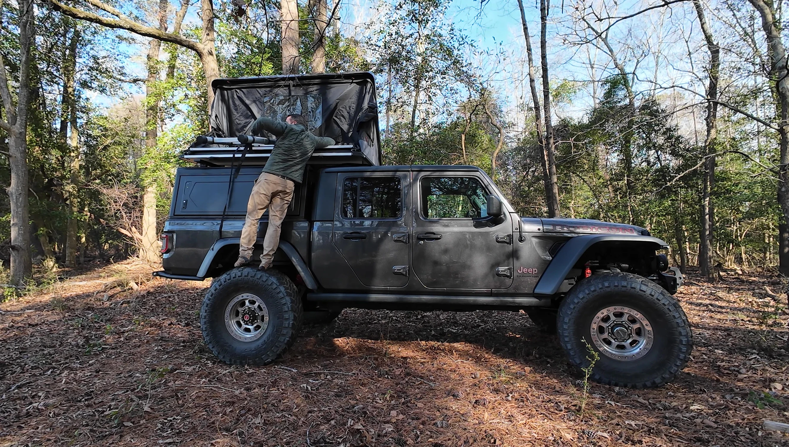 Speaker demonstrating ladder deployment