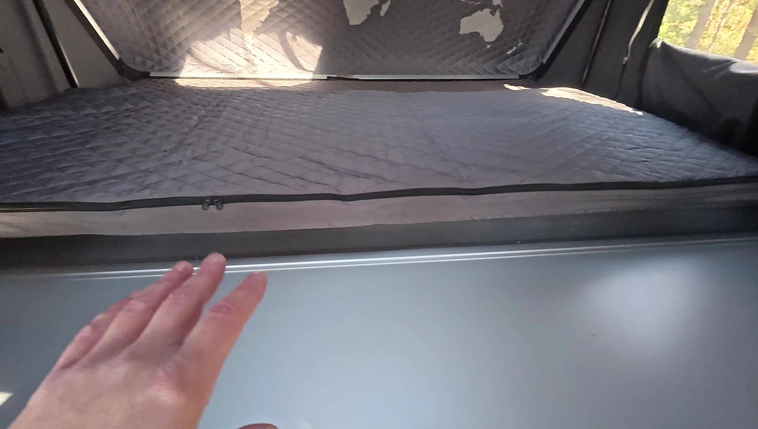 Close-up of the mattress