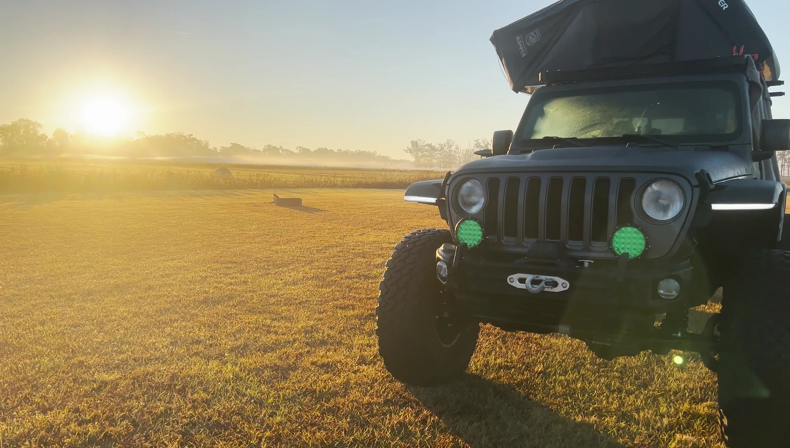 The canvas material of the tent