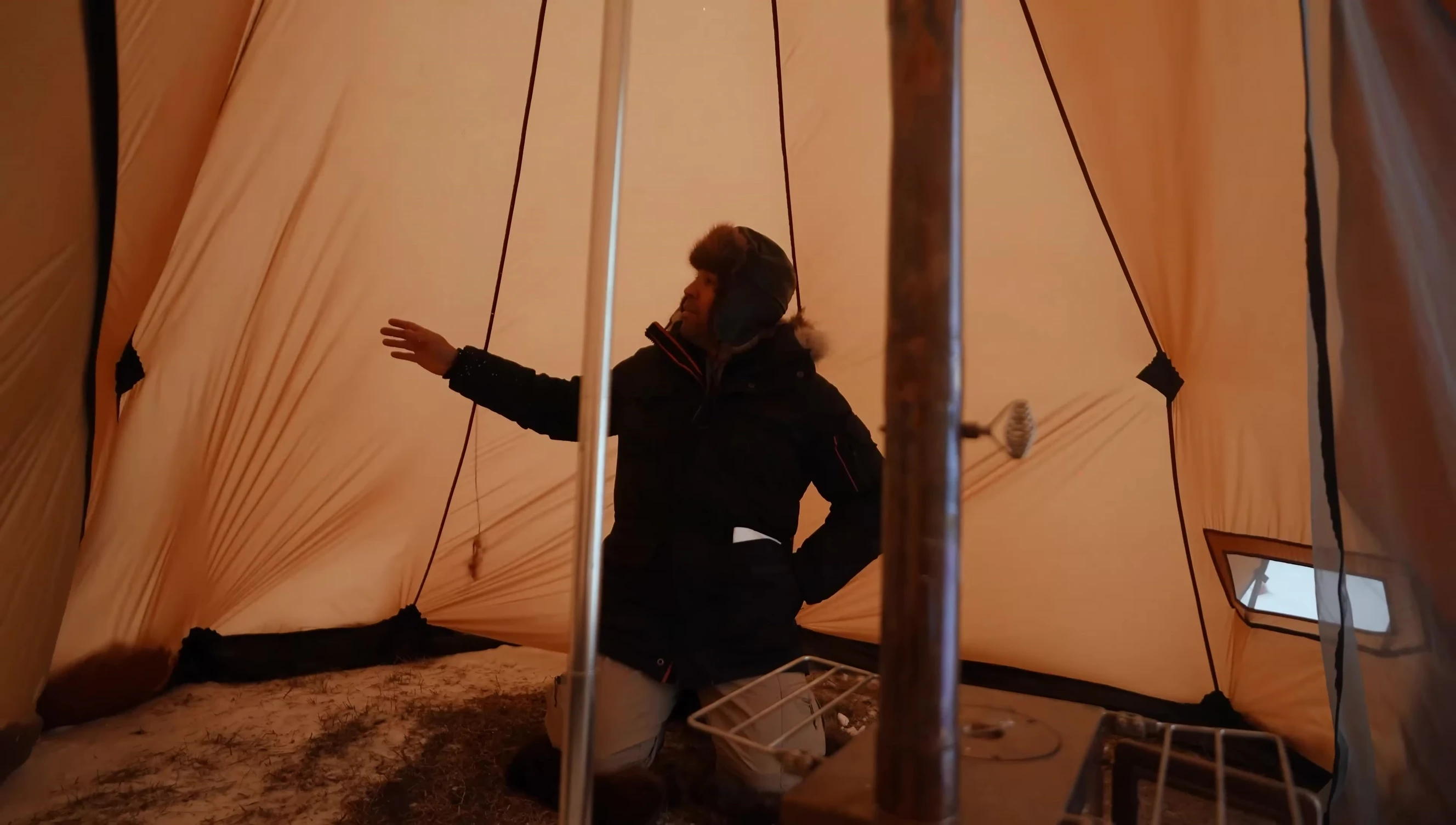 Inside the ultralight tunnel tent