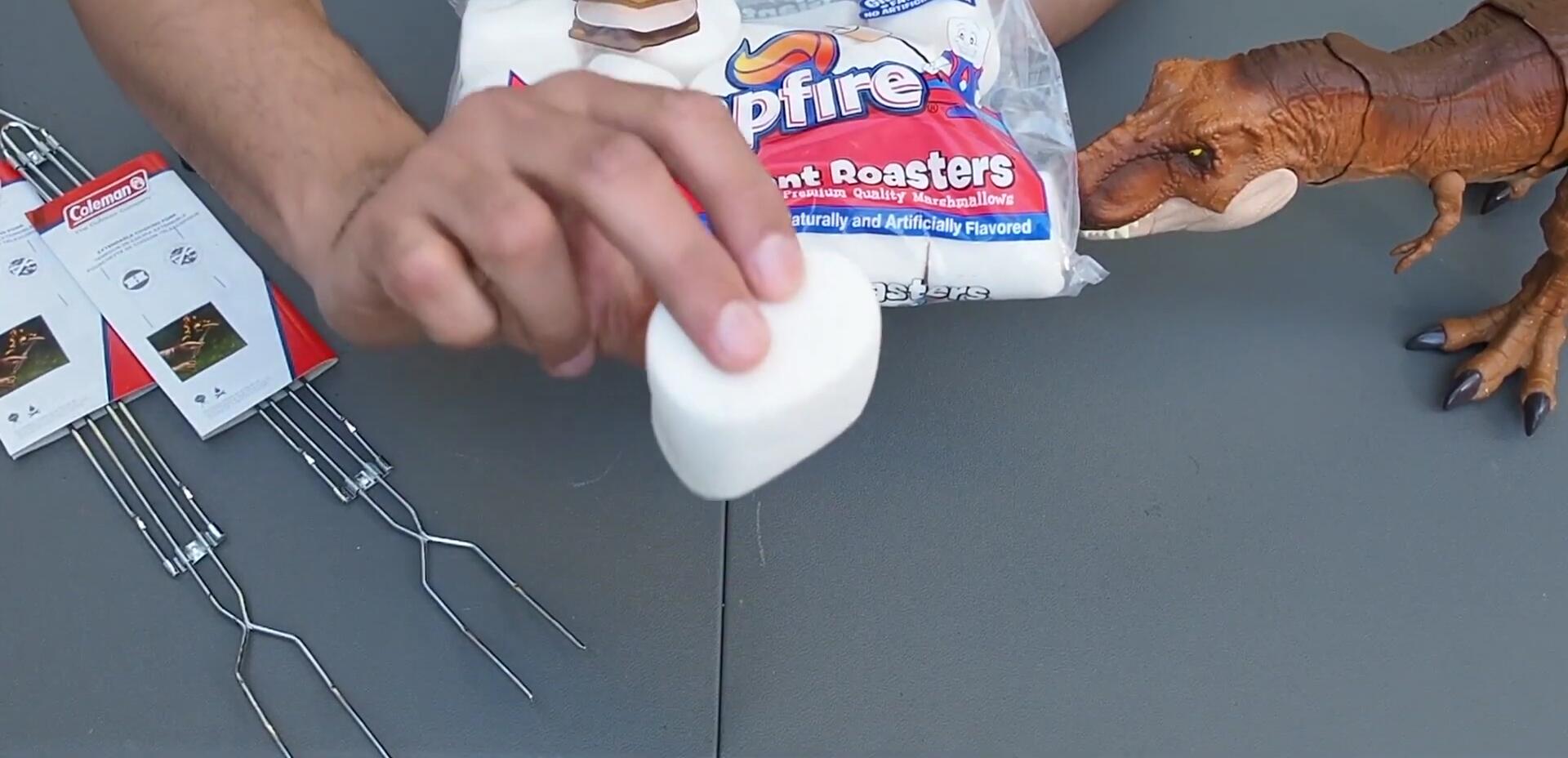 Close-up of a Campfire Giant Marshmallow, showcasing its impressive size.