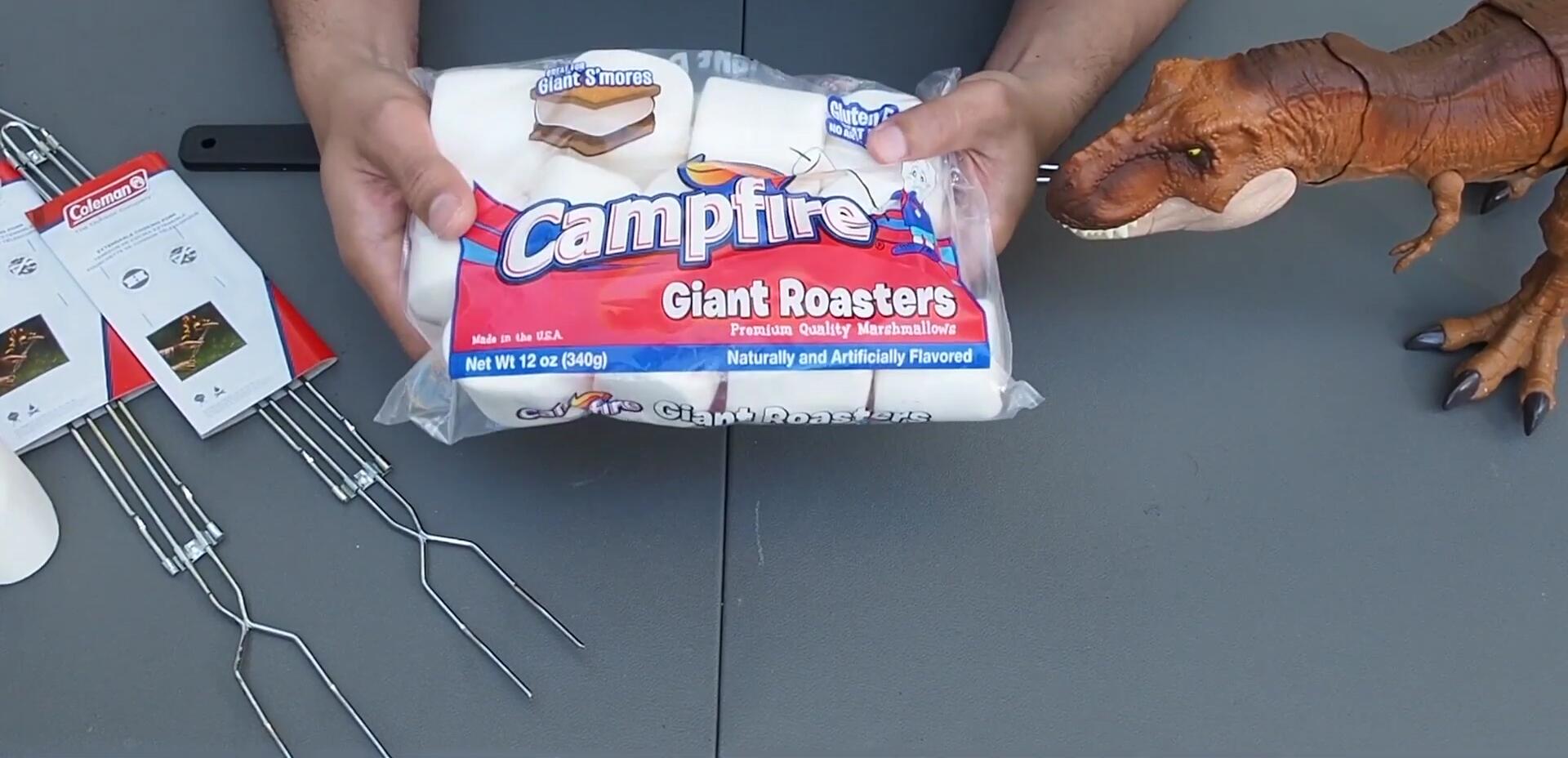A shot of the 12-pack of Campfire Giant Marshmallows.