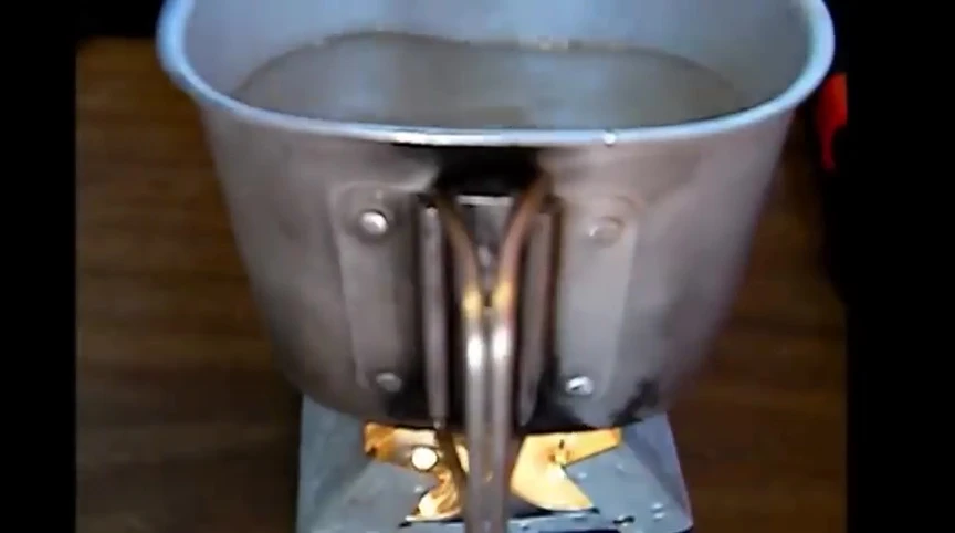 The water is lukewarm, not hot enough to boil.