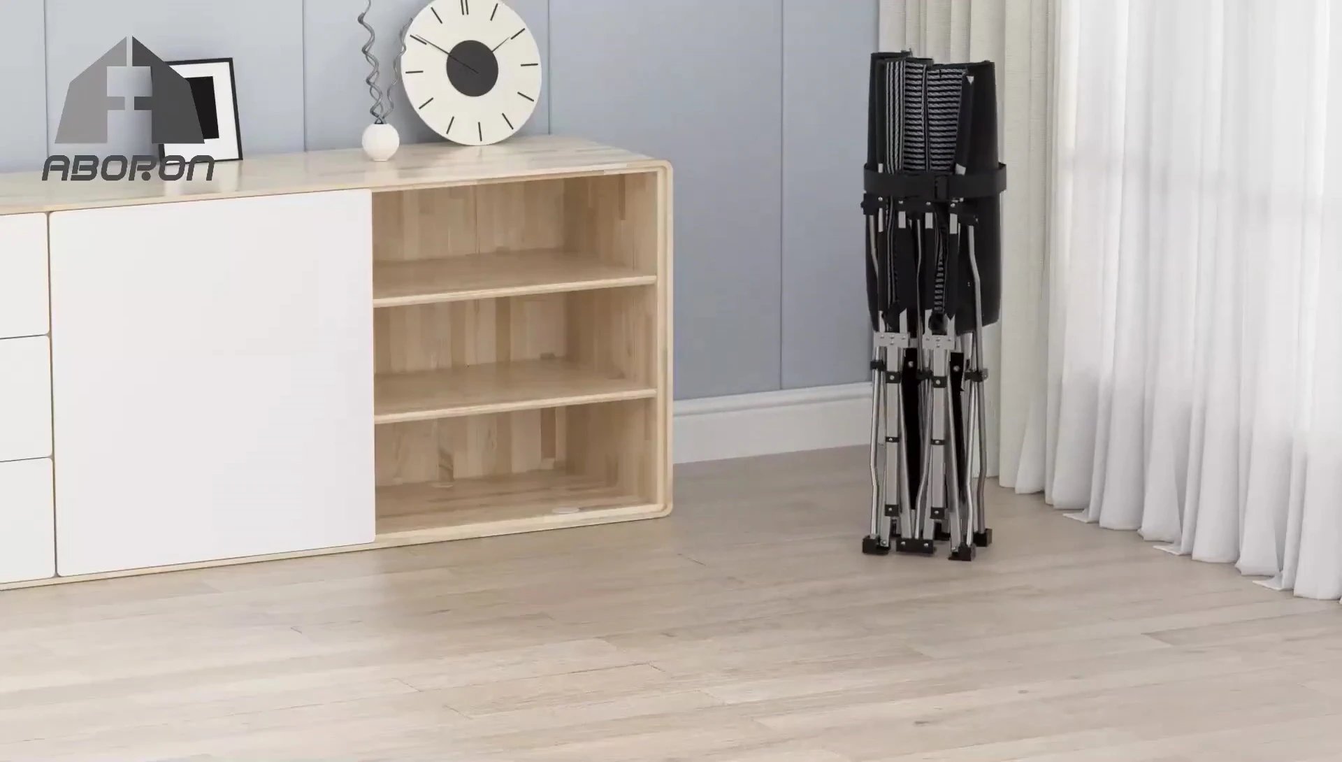 Overall shot of the folded cot, emphasizing portability.