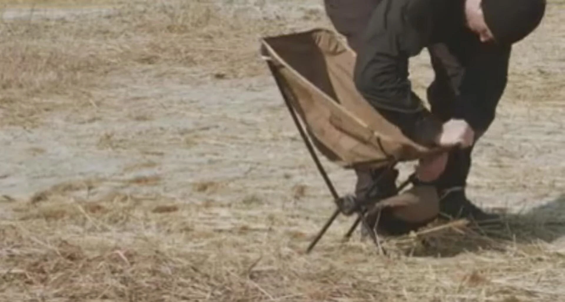 Close-up of the Helinox Chair One's frame and fabric.
