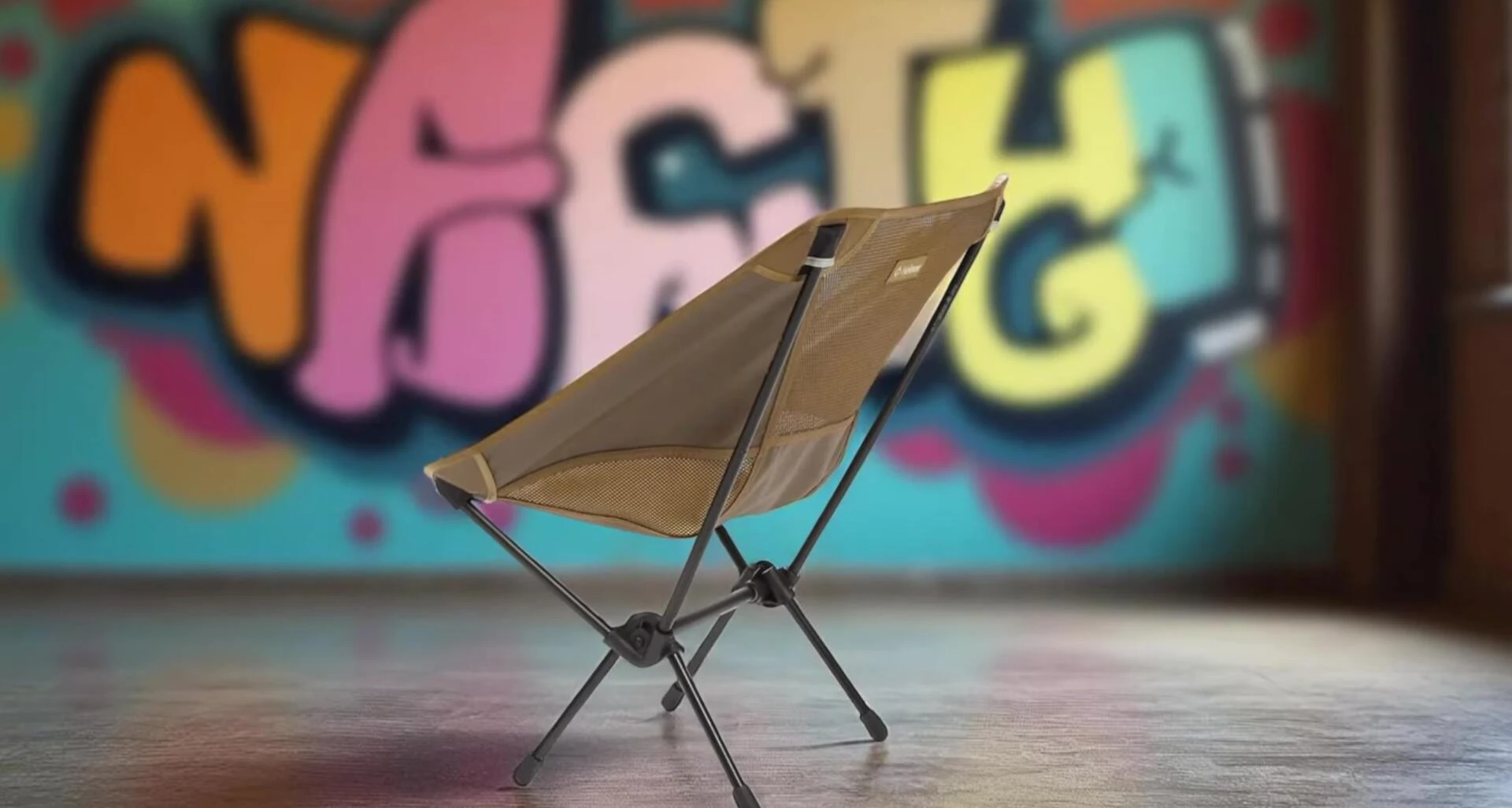 The Helinox Chair One packed down in its carry bag.