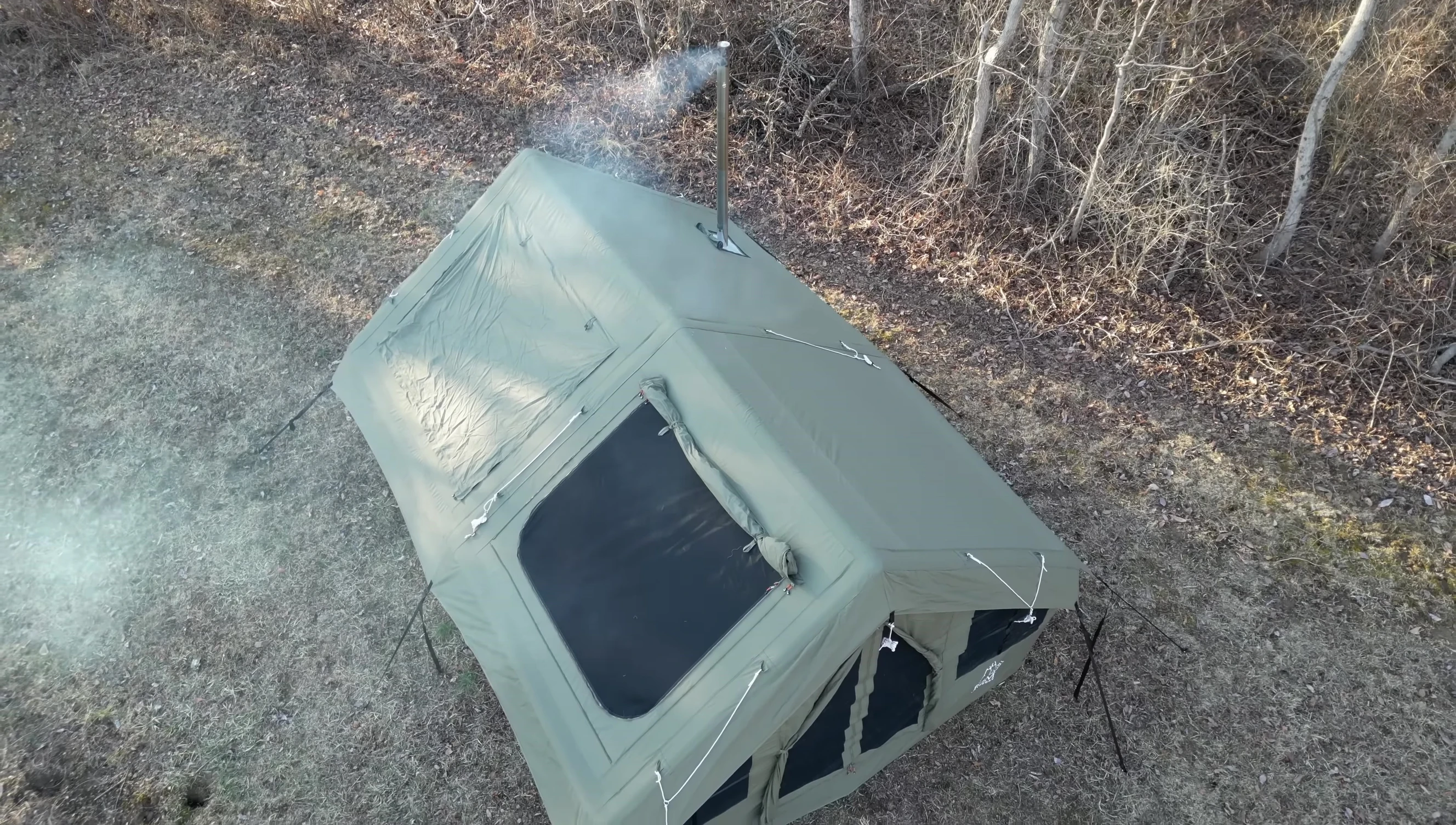 The reviewer summarizing the tent's features and ease of setup.