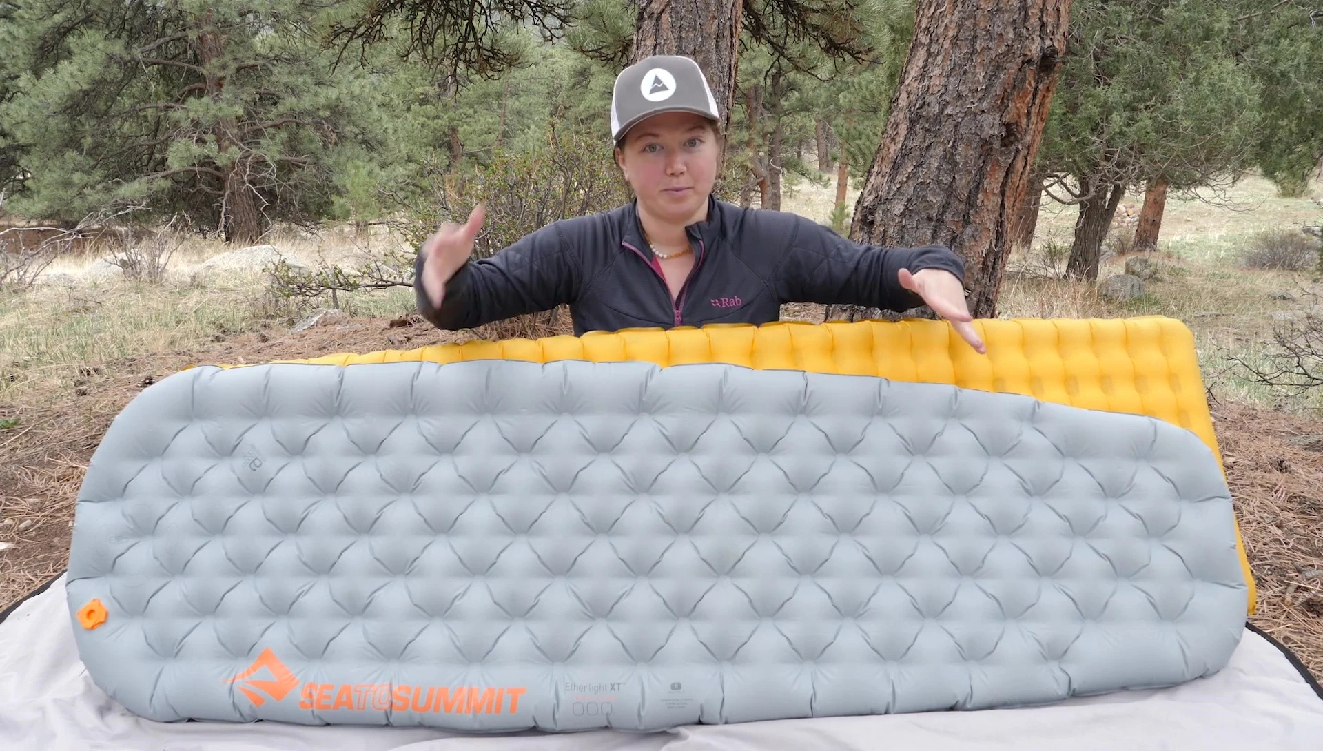 Close up on the material of the sleeping pads