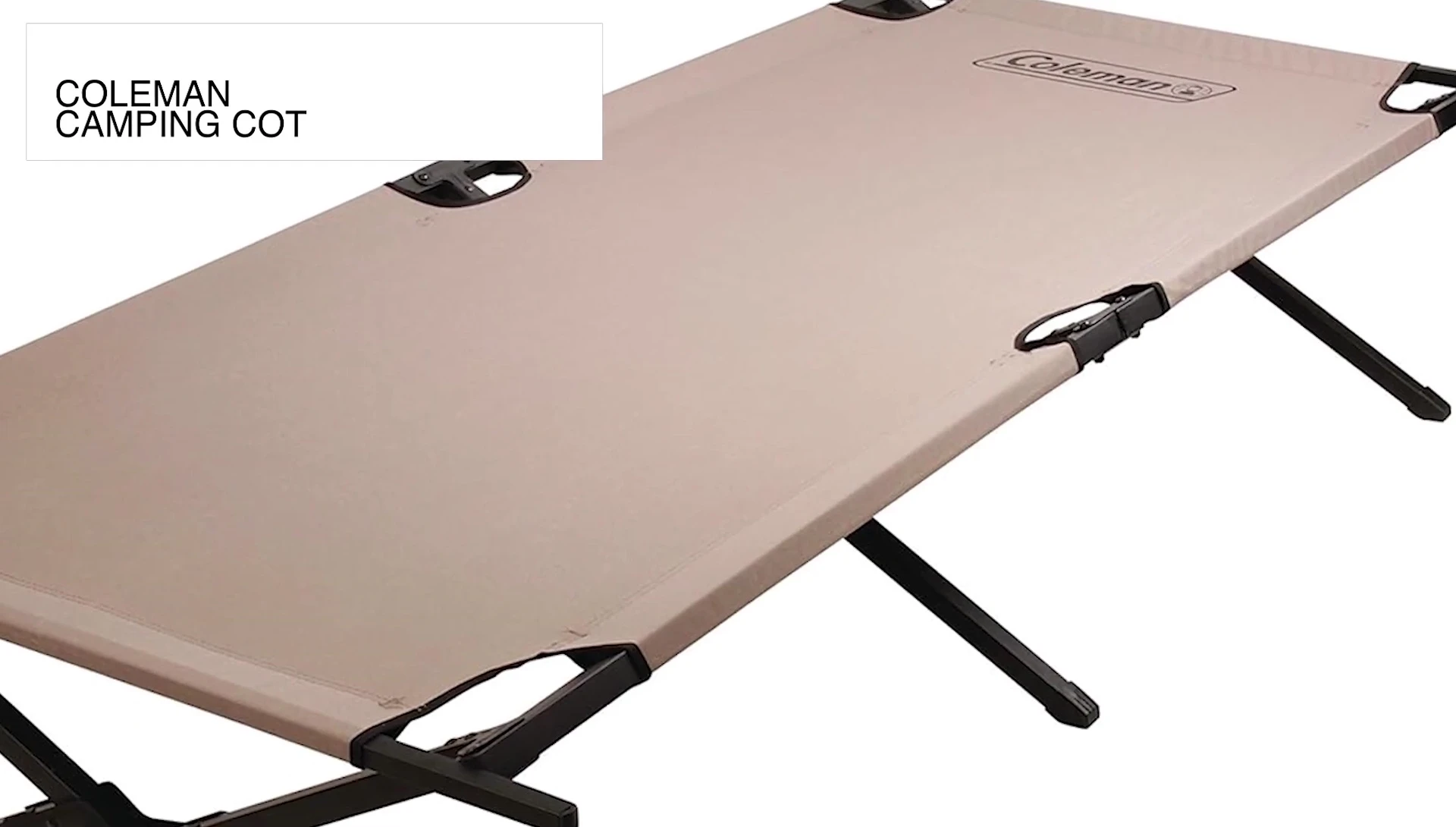 The Coleman Trailhead cot highlighting its sturdy frame.