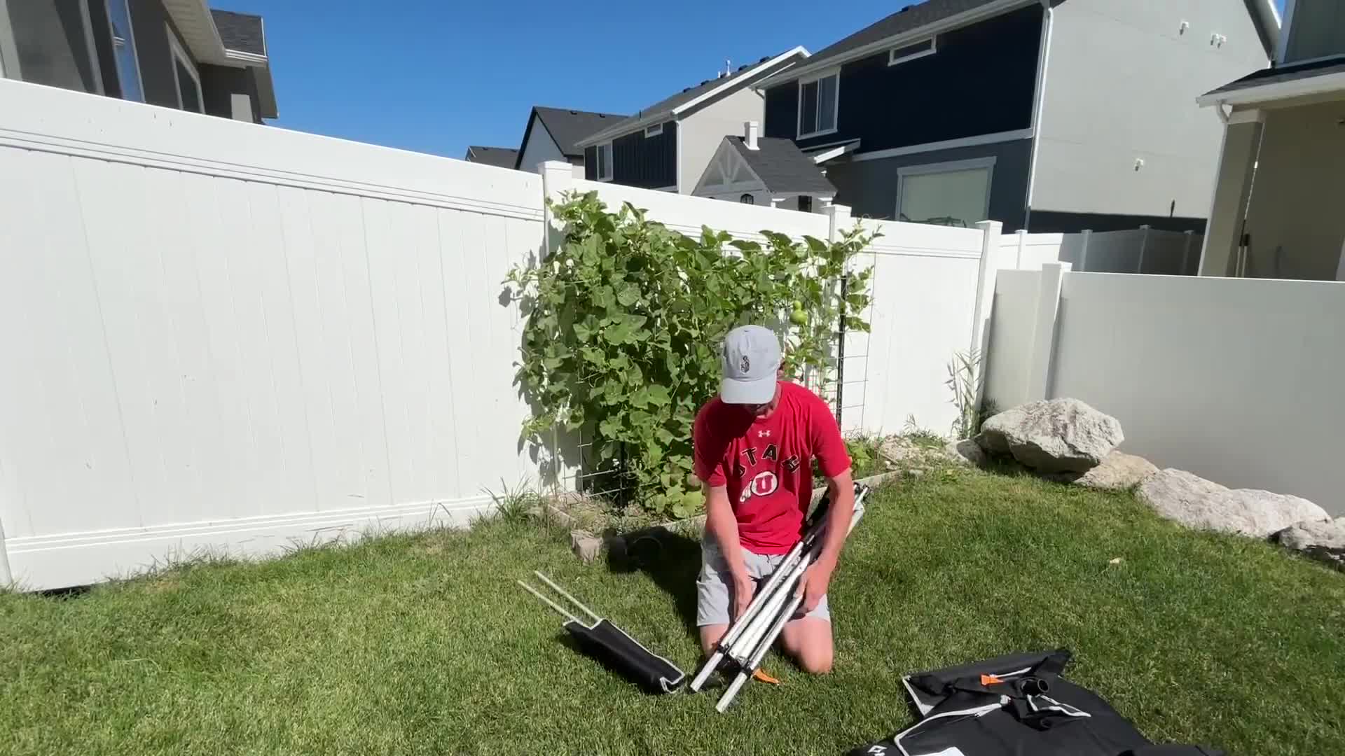 Unfolding the chair legs