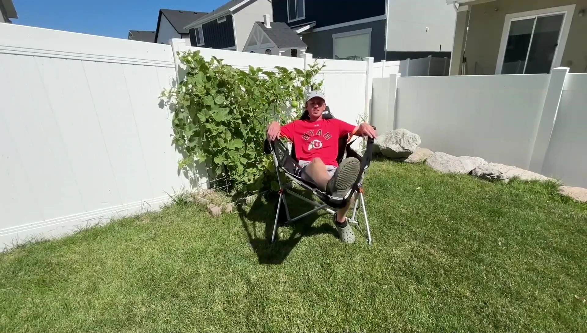 Person relaxing in the chair
