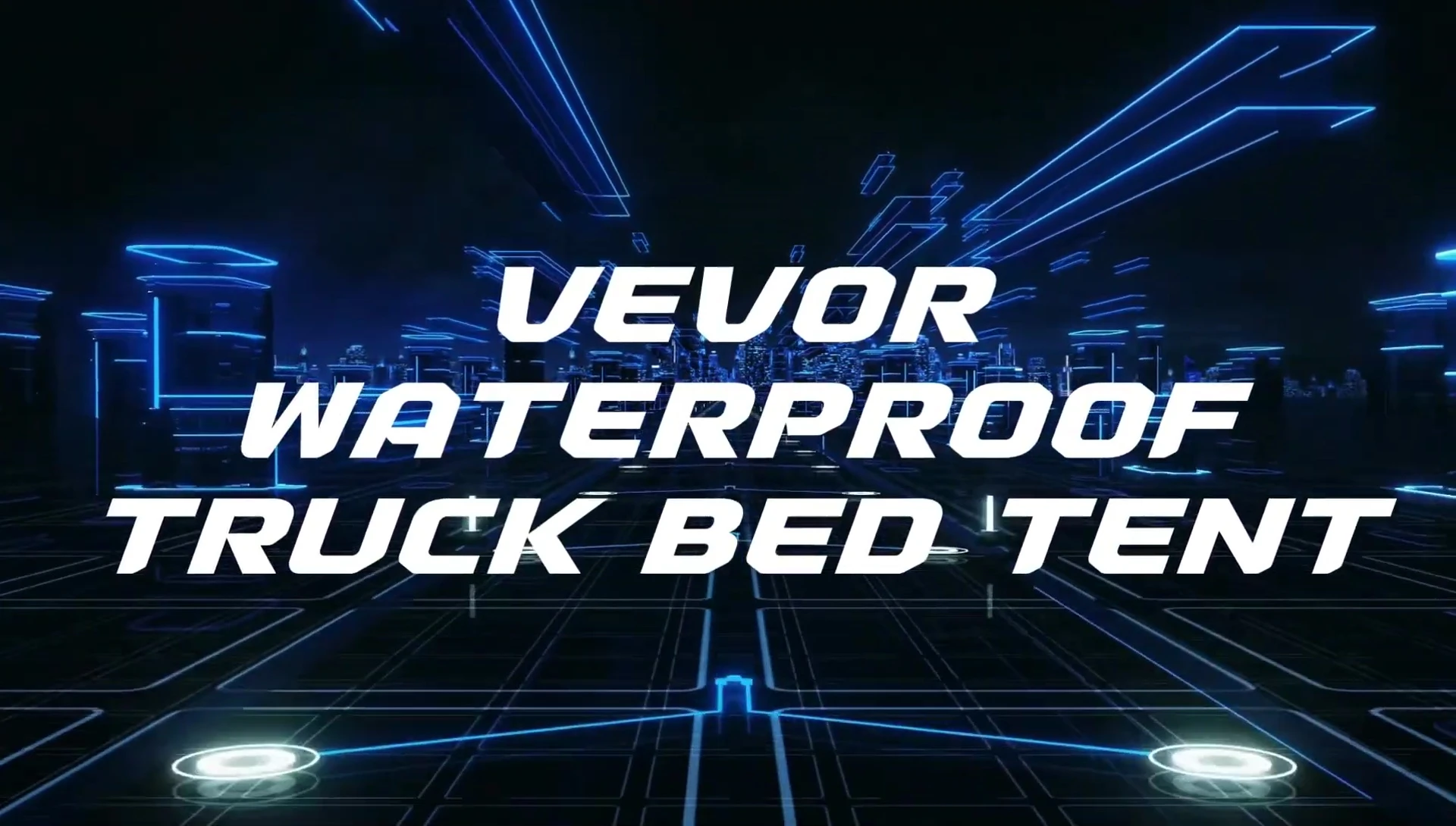 The Vever truck bed tent set up in a truck bed.