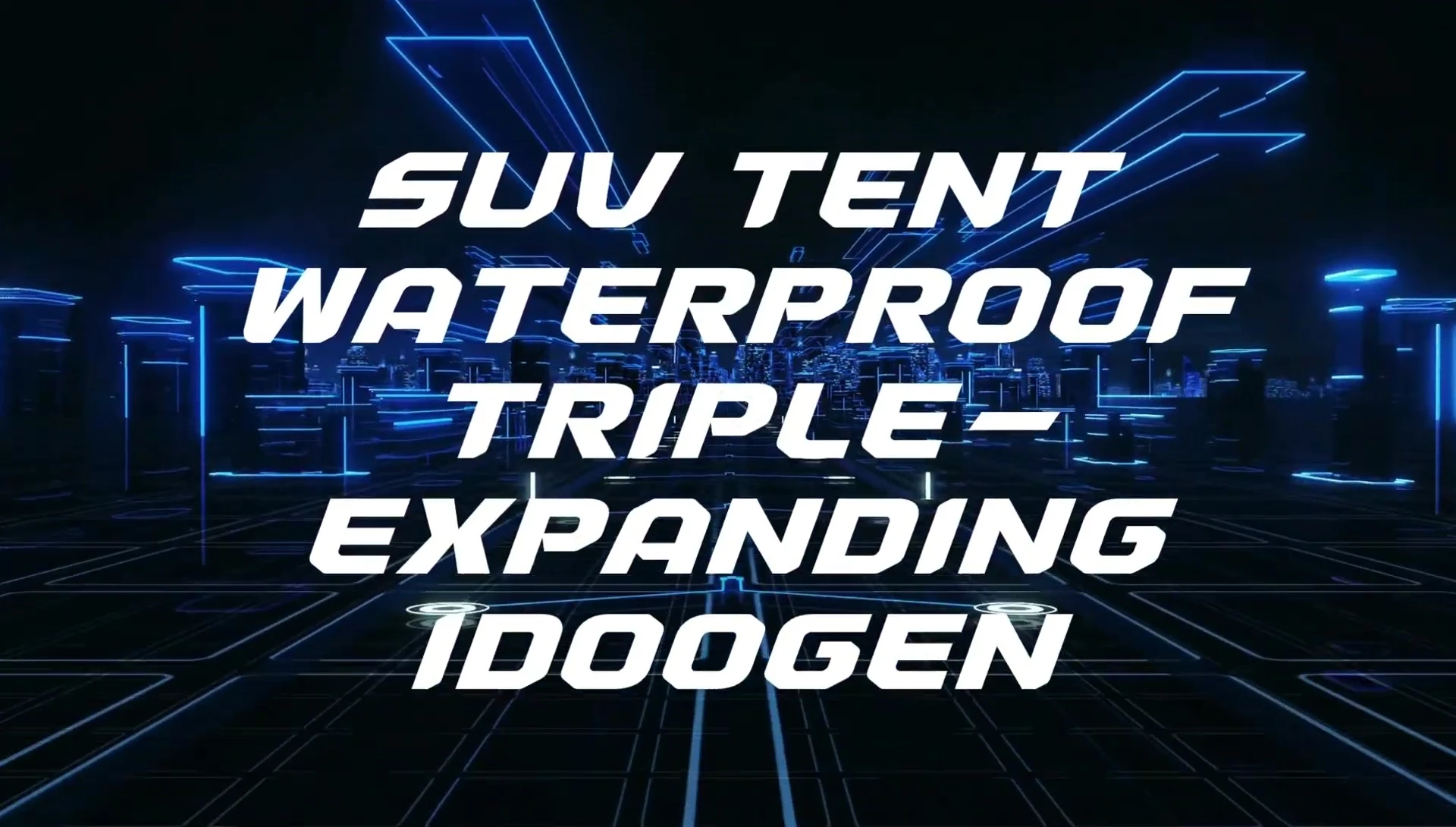 The UEN triple expanding SUV tent showing its expandable sections.